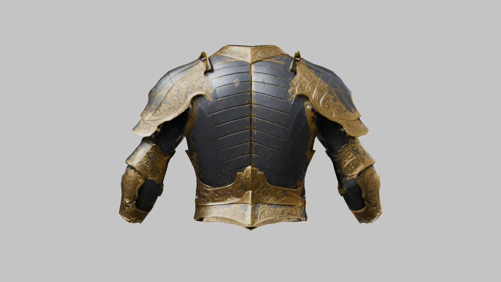 Medieval Chestplate Armor Low-poly 3D model_15