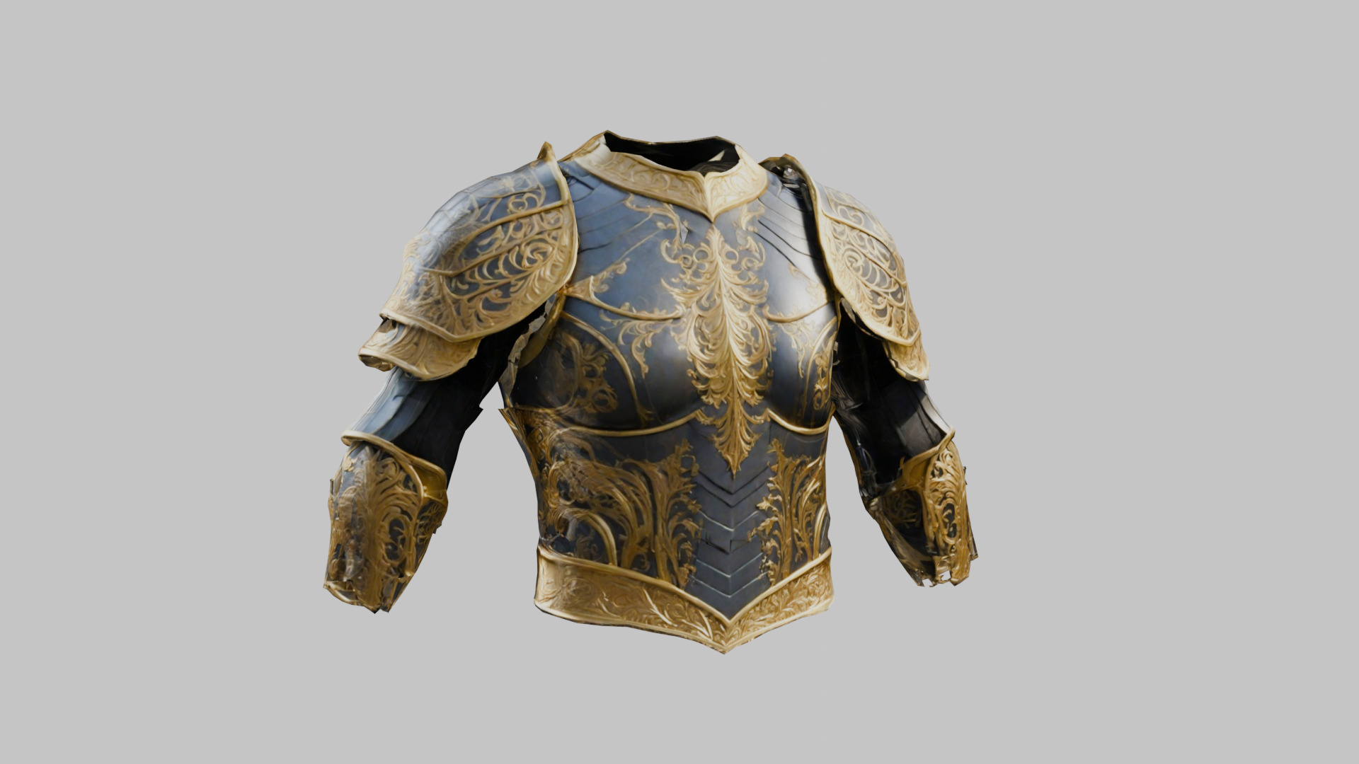 Medieval Chestplate Armor Low-poly 3D model_8