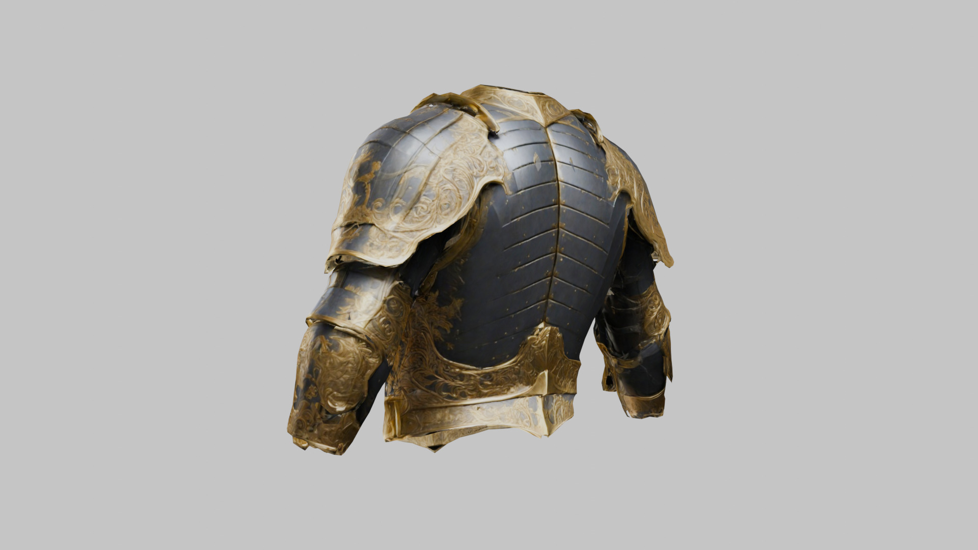 Medieval Chestplate Armor Low-poly 3D model_2