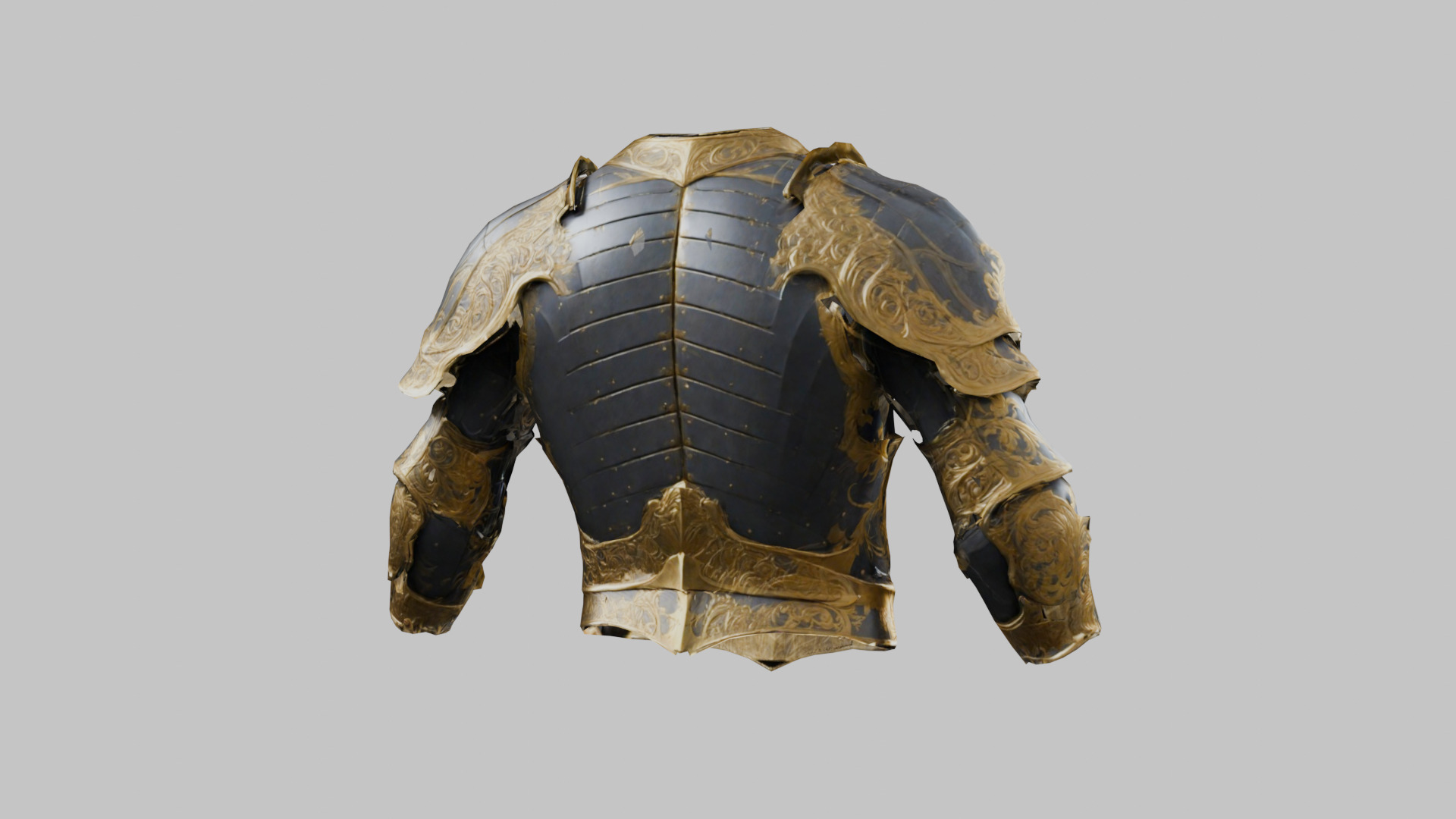 Medieval Chestplate Armor Low-poly 3D model_14