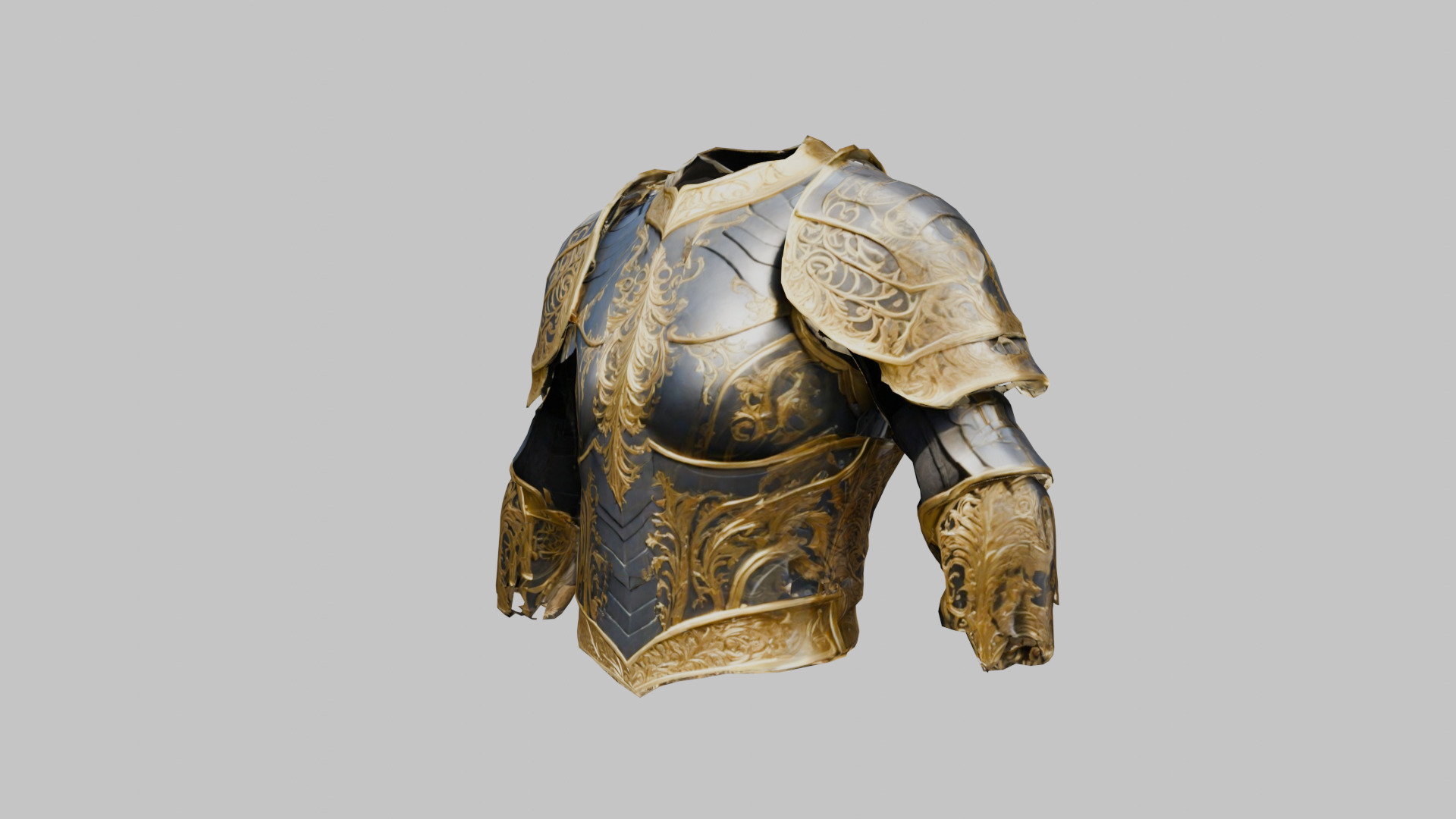 Medieval Chestplate Armor Low-poly 3D model_6