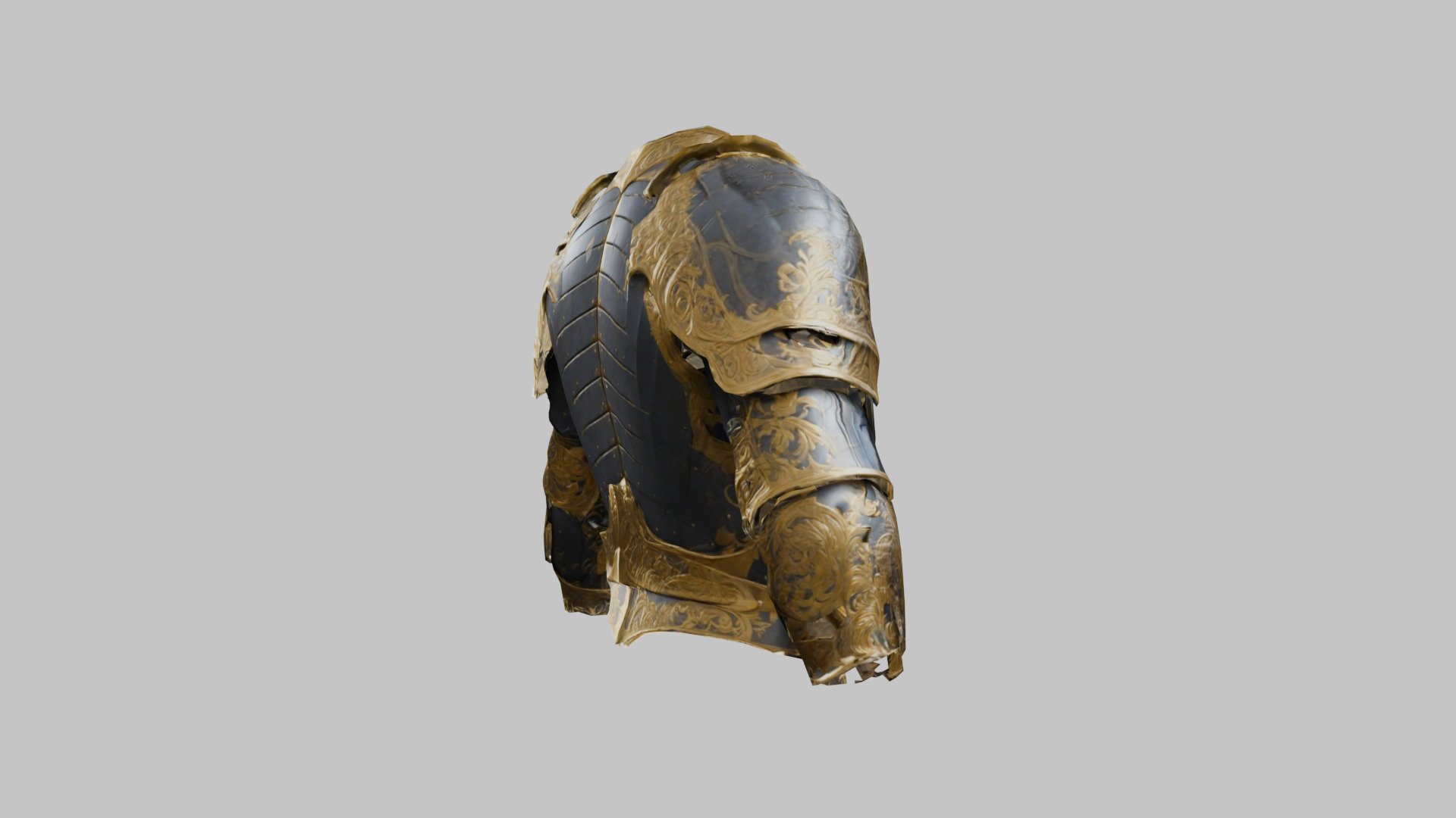 Medieval Chestplate Armor Low-poly 3D model_12
