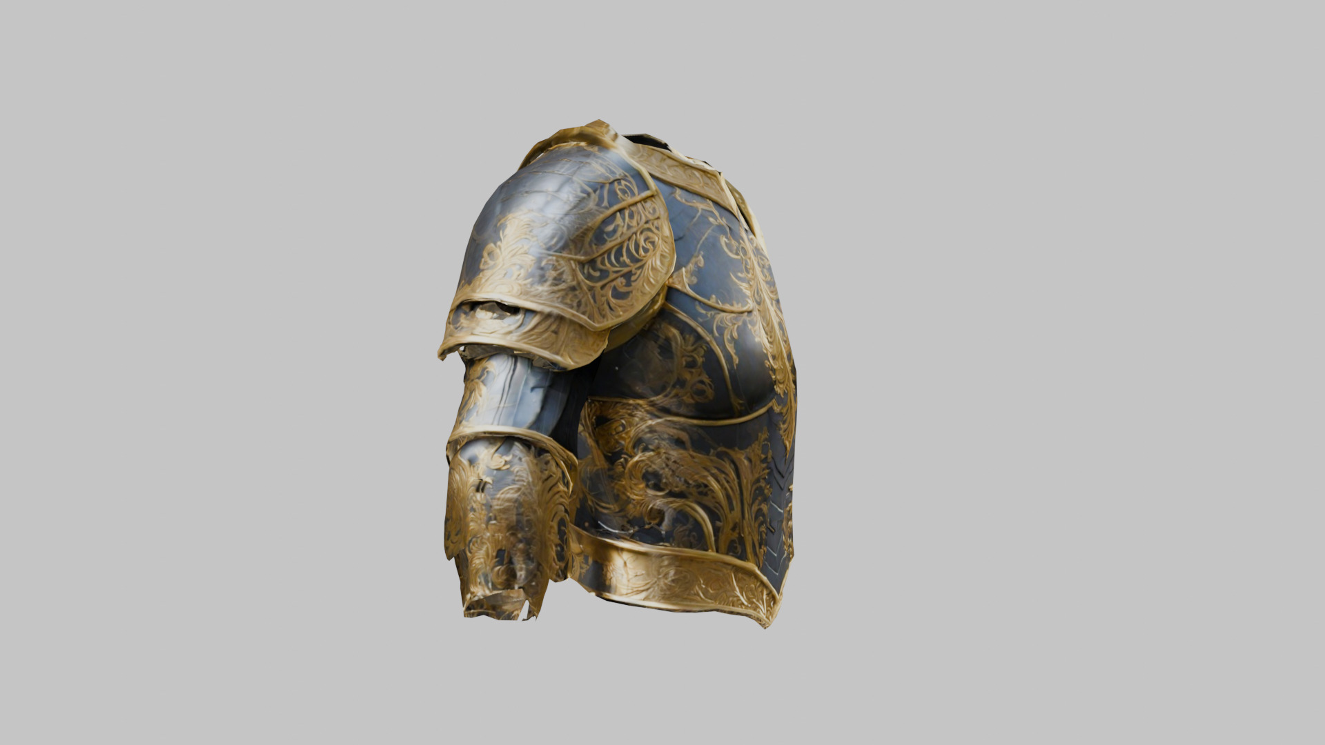 Medieval Chestplate Armor Low-poly 3D model_10
