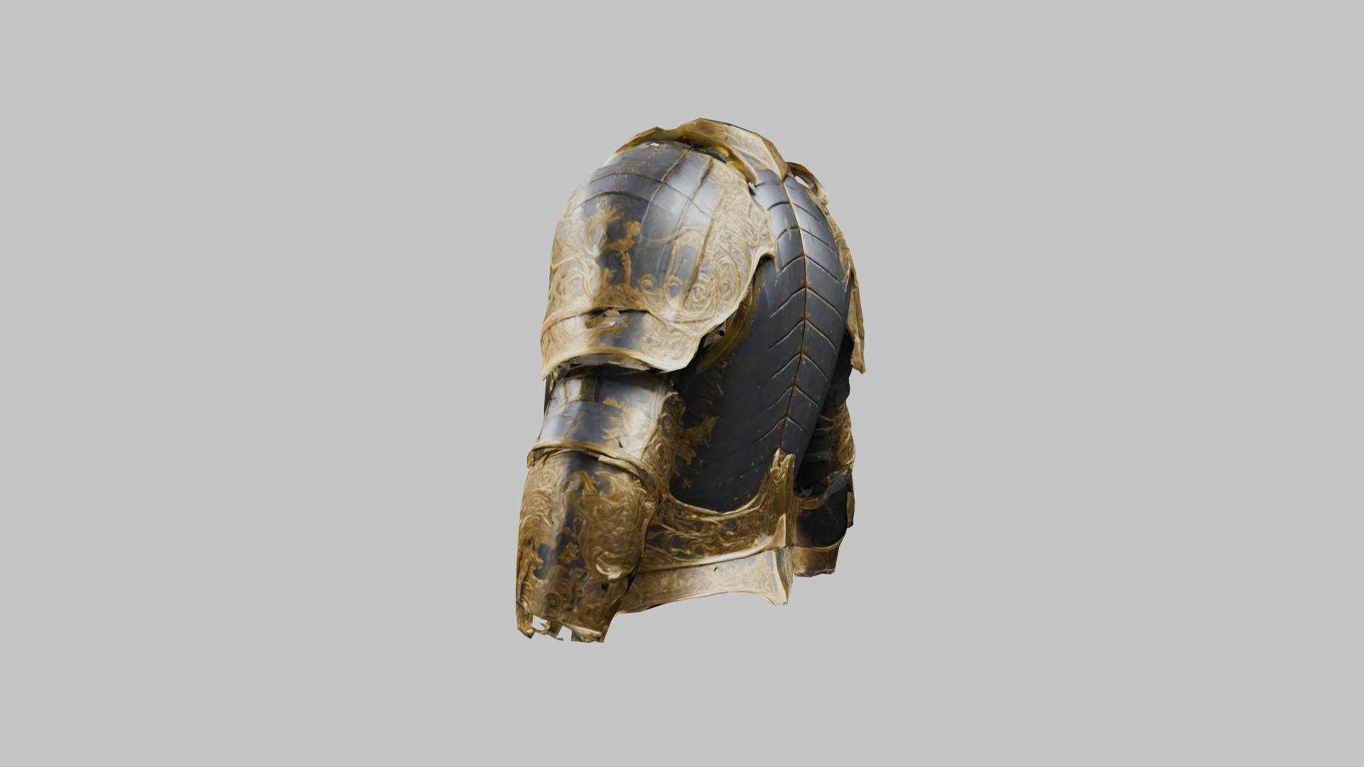 Medieval Chestplate Armor Low-poly 3D model_3