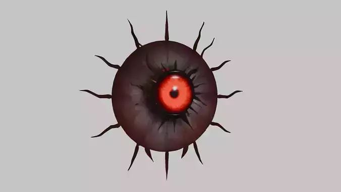 A Giant Bloodshot Eye 3D Model Low-poly 3D model