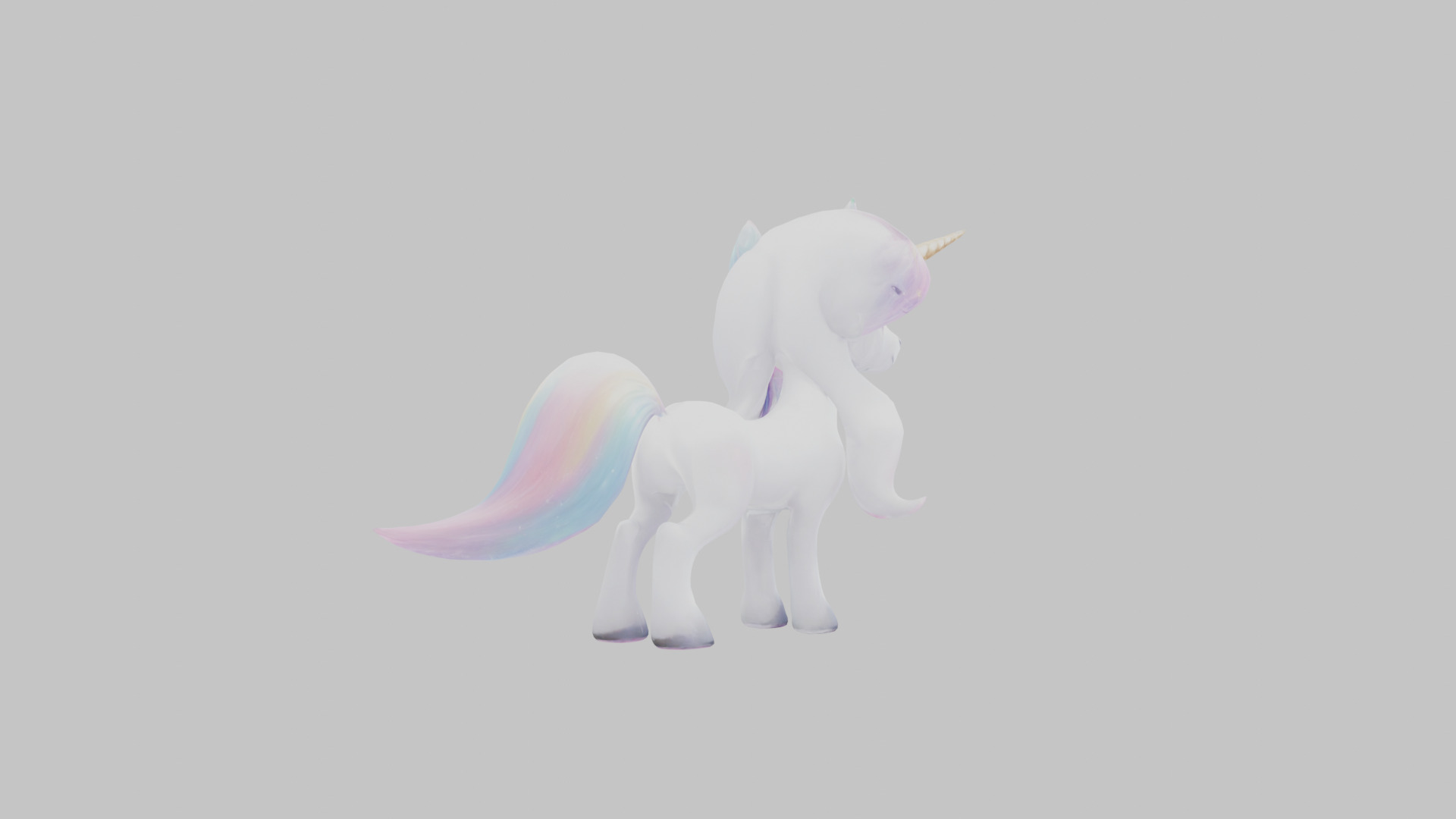 Cartoon Unicorn Anime Style 3D Model Low-poly 3D model_10