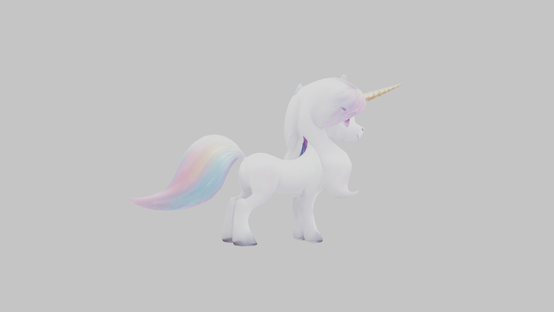 Cartoon Unicorn Anime Style 3D Model Low-poly 3D model_9