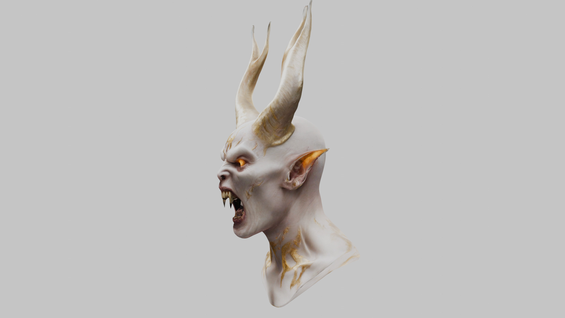 Portrait Head with Detailed Texture 3D model_4