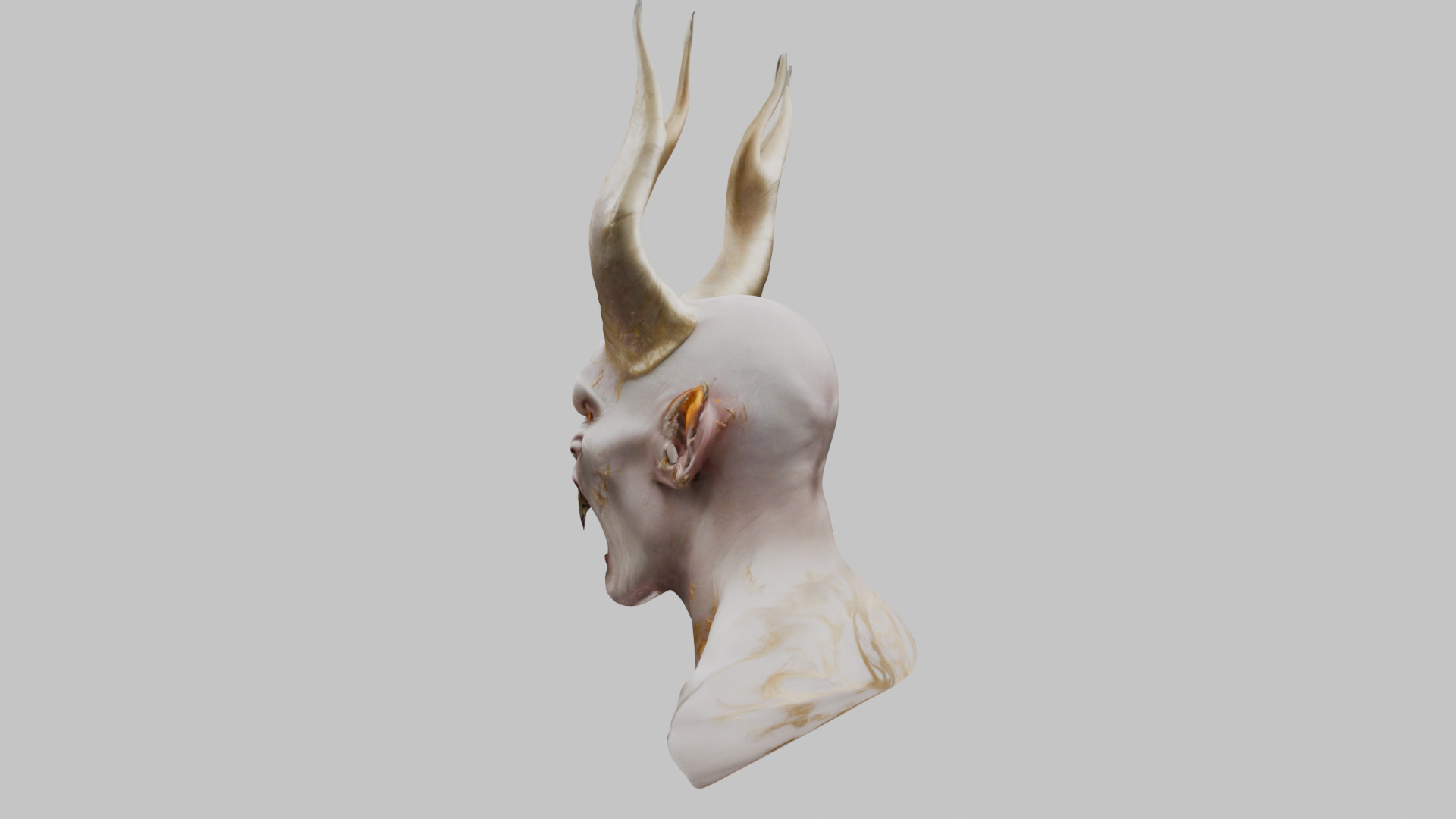 Portrait Head with Detailed Texture 3D model_2