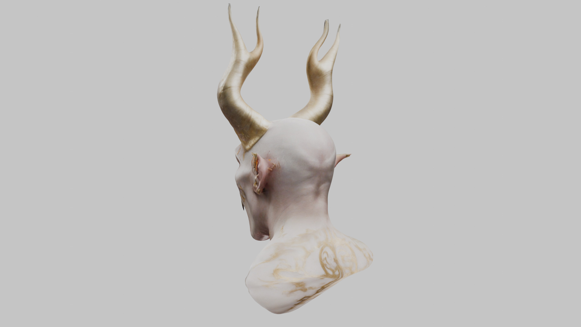 Portrait Head with Detailed Texture 3D model_1