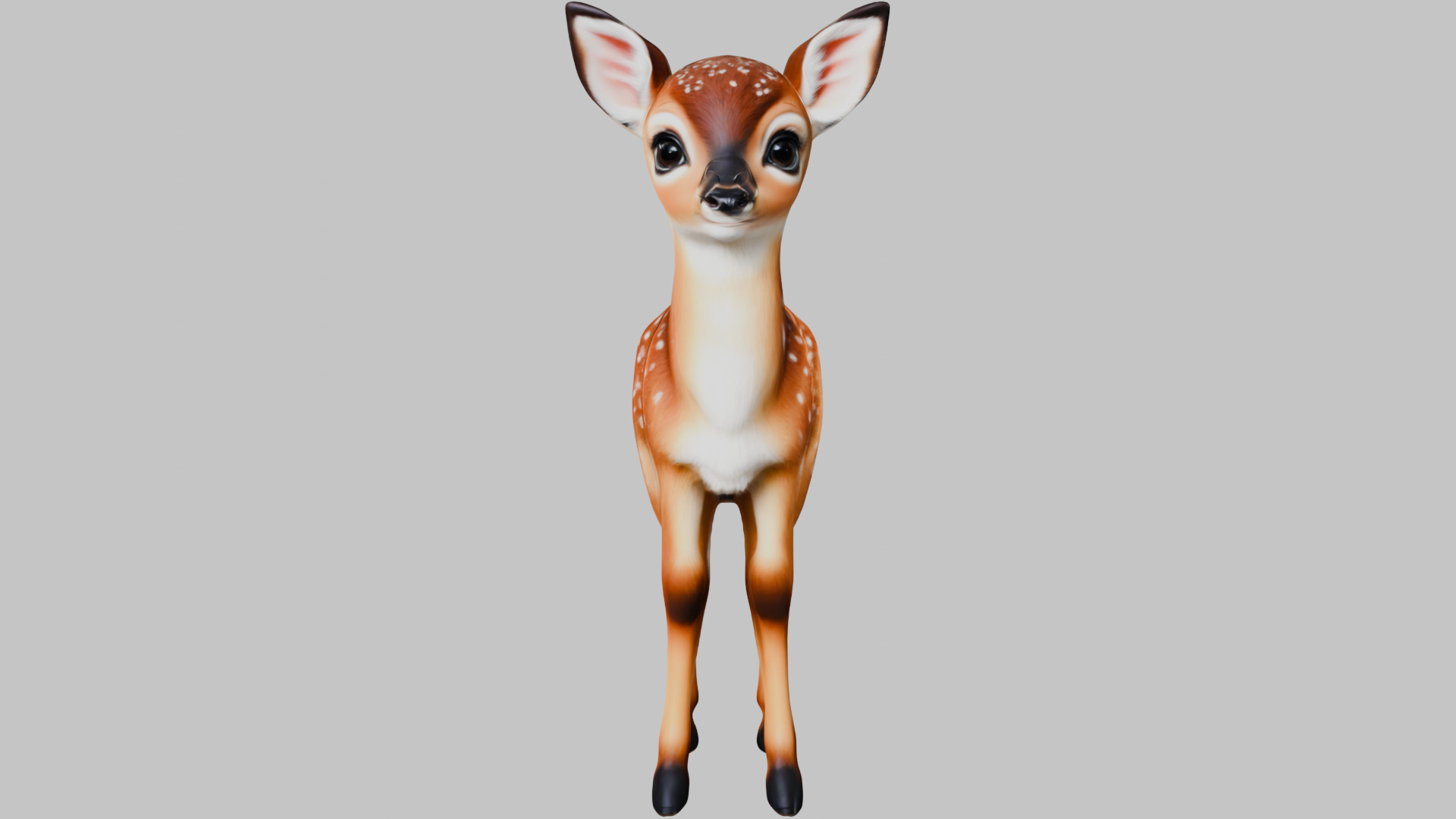 Realistic Deer Fawn 3D Model Low-poly 3D model_1