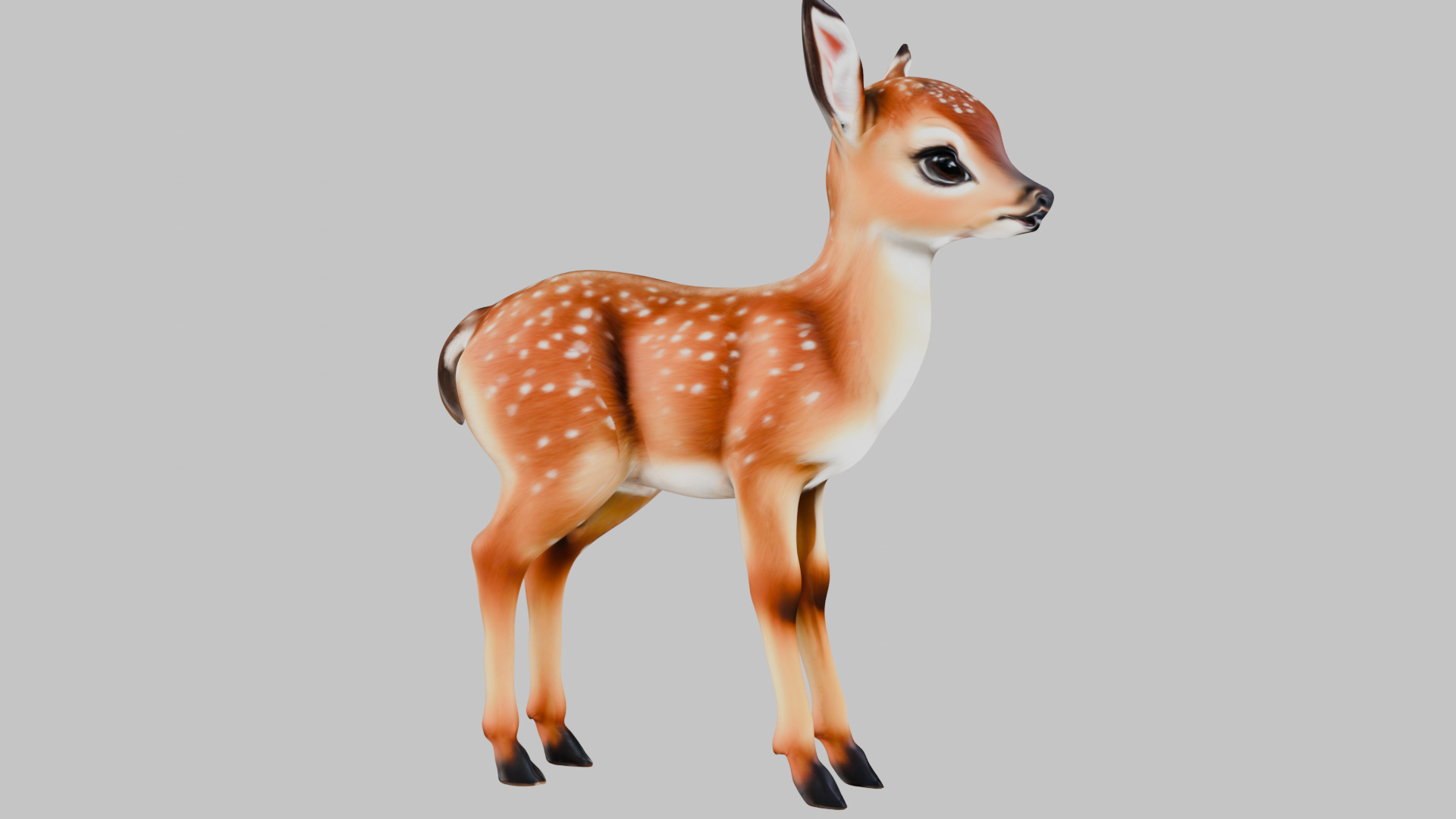 Realistic Deer Fawn 3D Model Low-poly 3D model_10