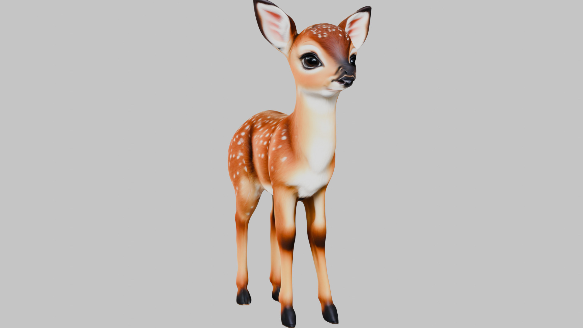 Realistic Deer Fawn 3D Model Low-poly 3D model_9