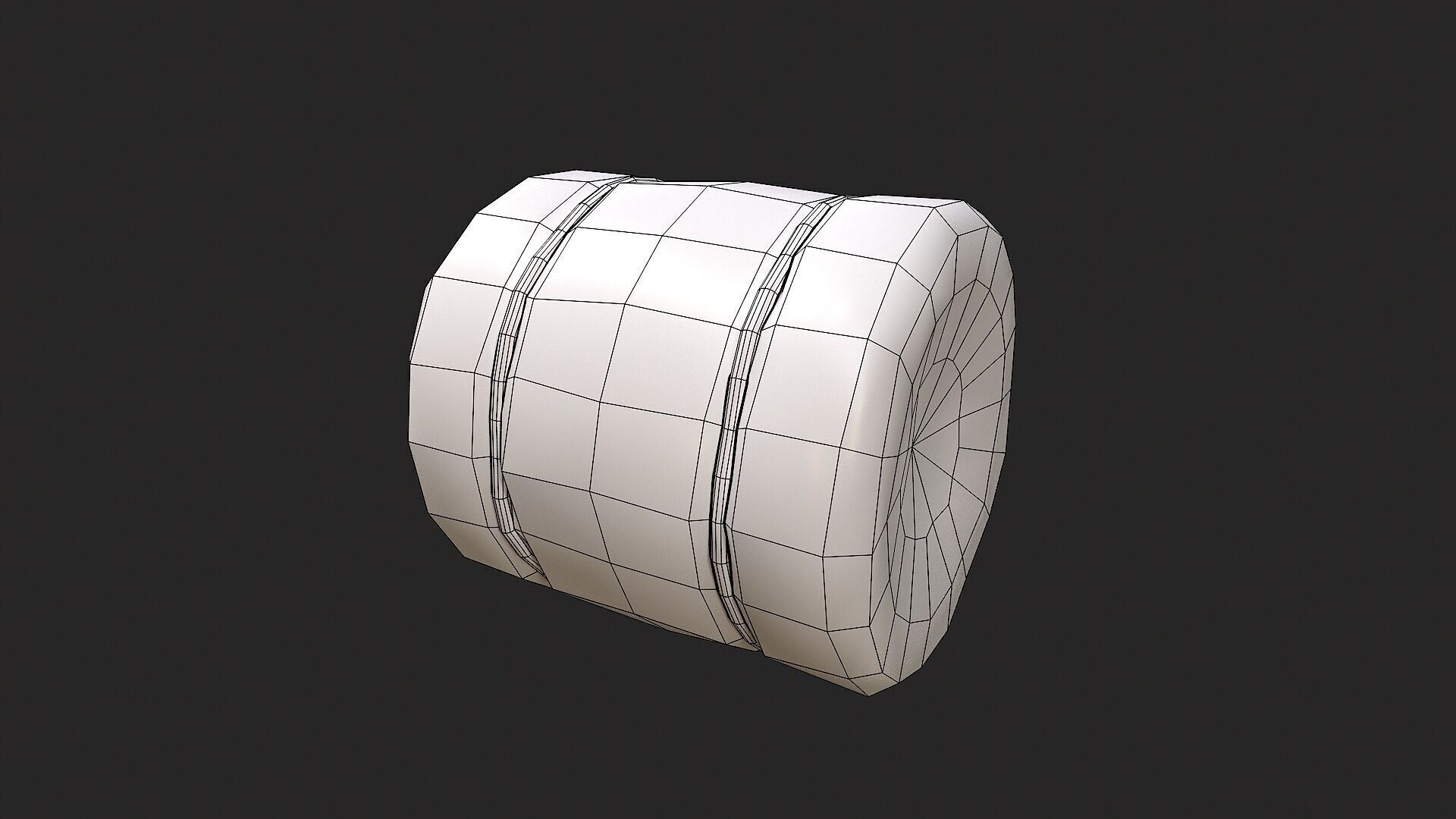 Old Village Hay Barn Hay and Haystack  PBR  Low-poly 3D model_15