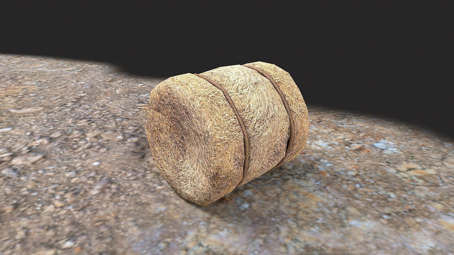 Old Village Hay Barn Hay and Haystack  PBR  Low-poly 3D model_10