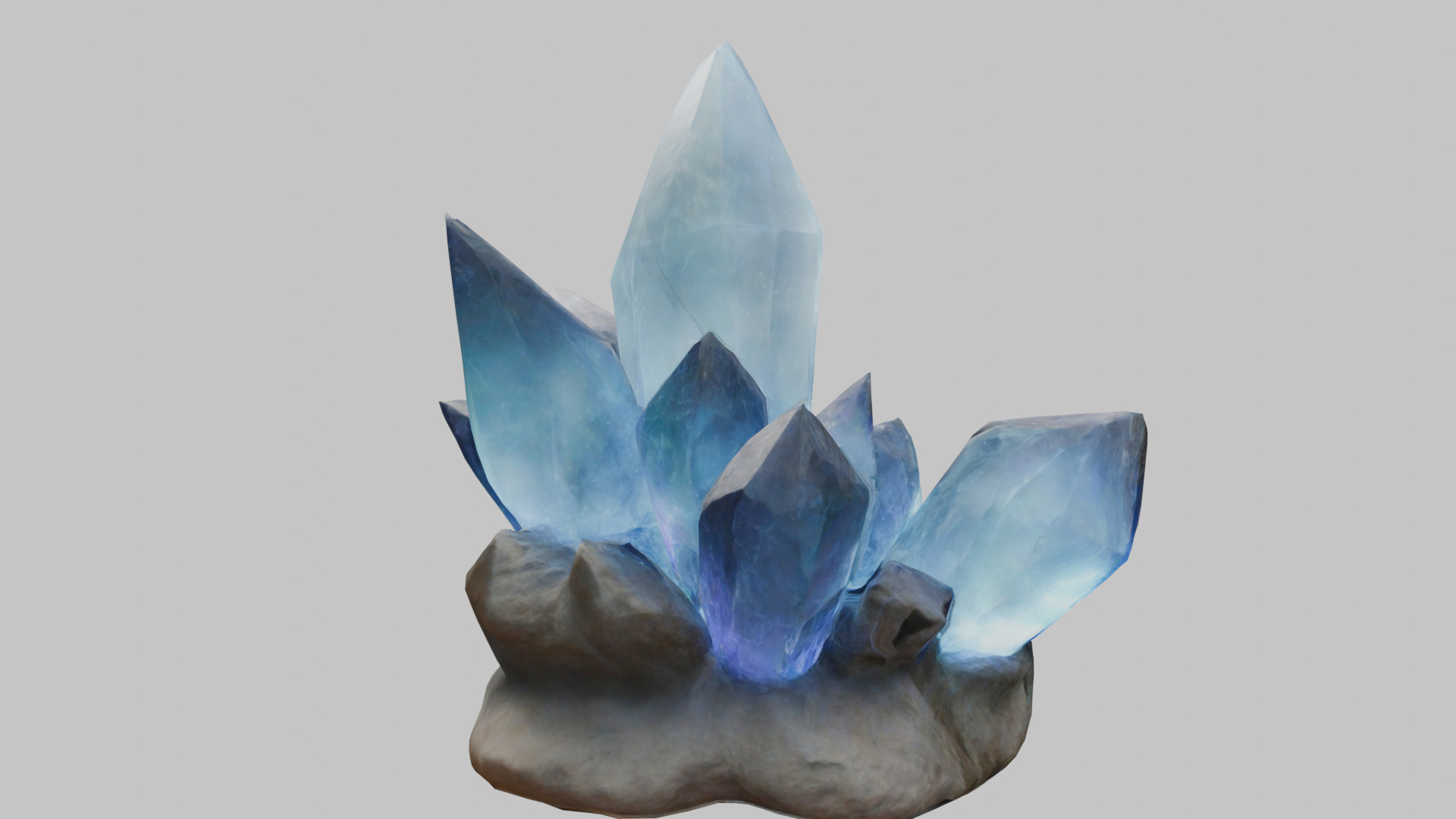 Realistic ice crystal formation 3D model Low-poly 3D model_13