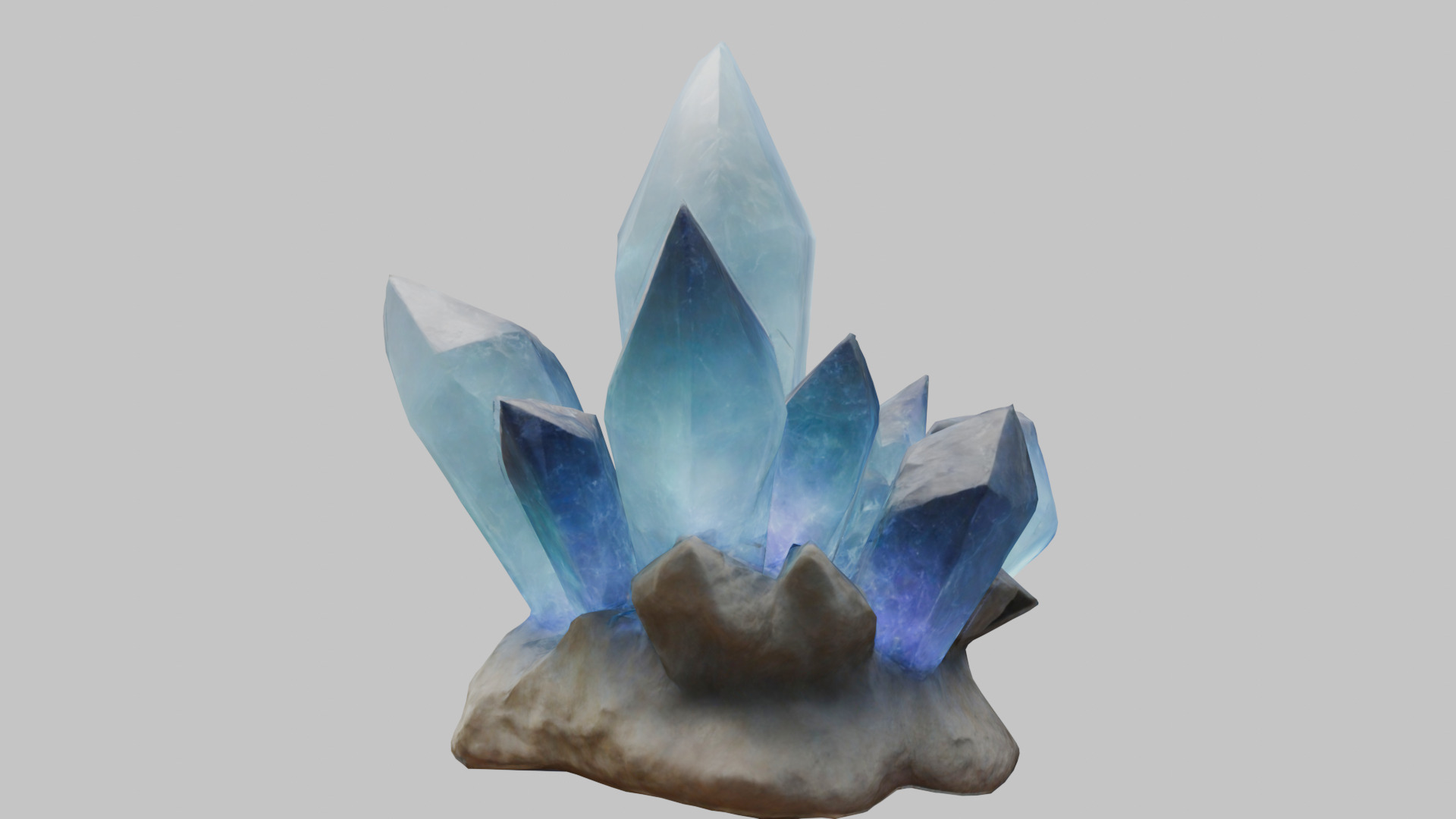 Realistic ice crystal formation 3D model Low-poly 3D model_15