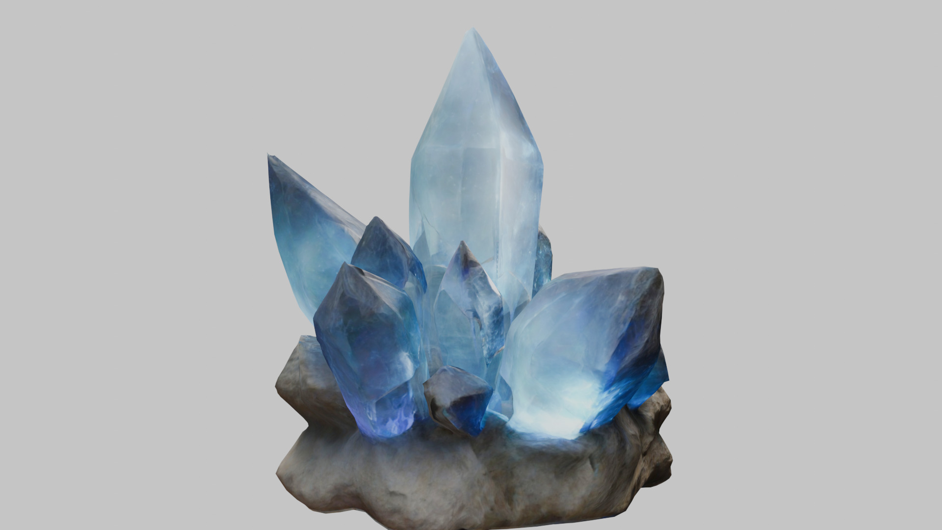 Realistic ice crystal formation 3D model Low-poly 3D model_11