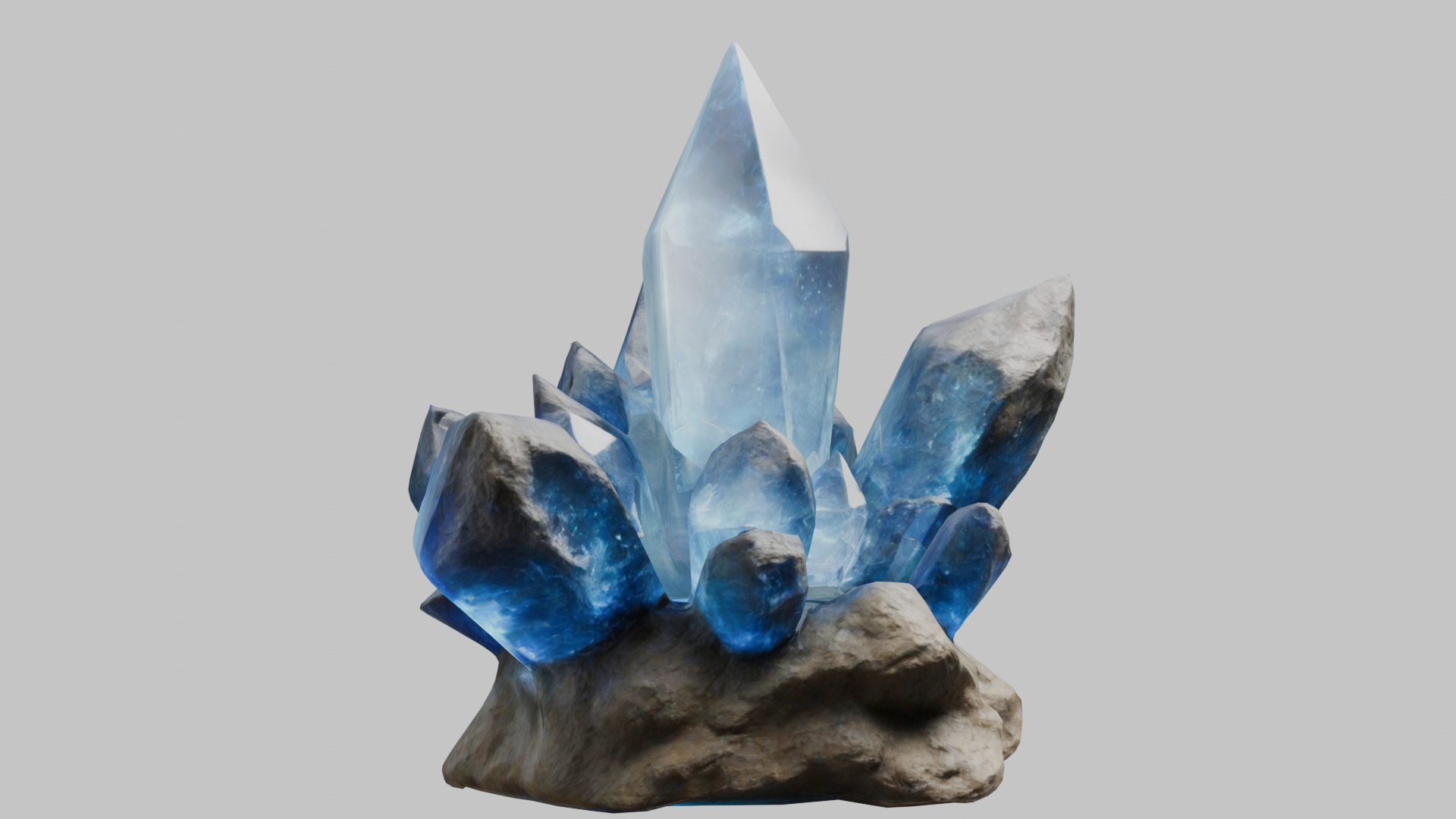Realistic ice crystal formation 3D model Low-poly 3D model_8