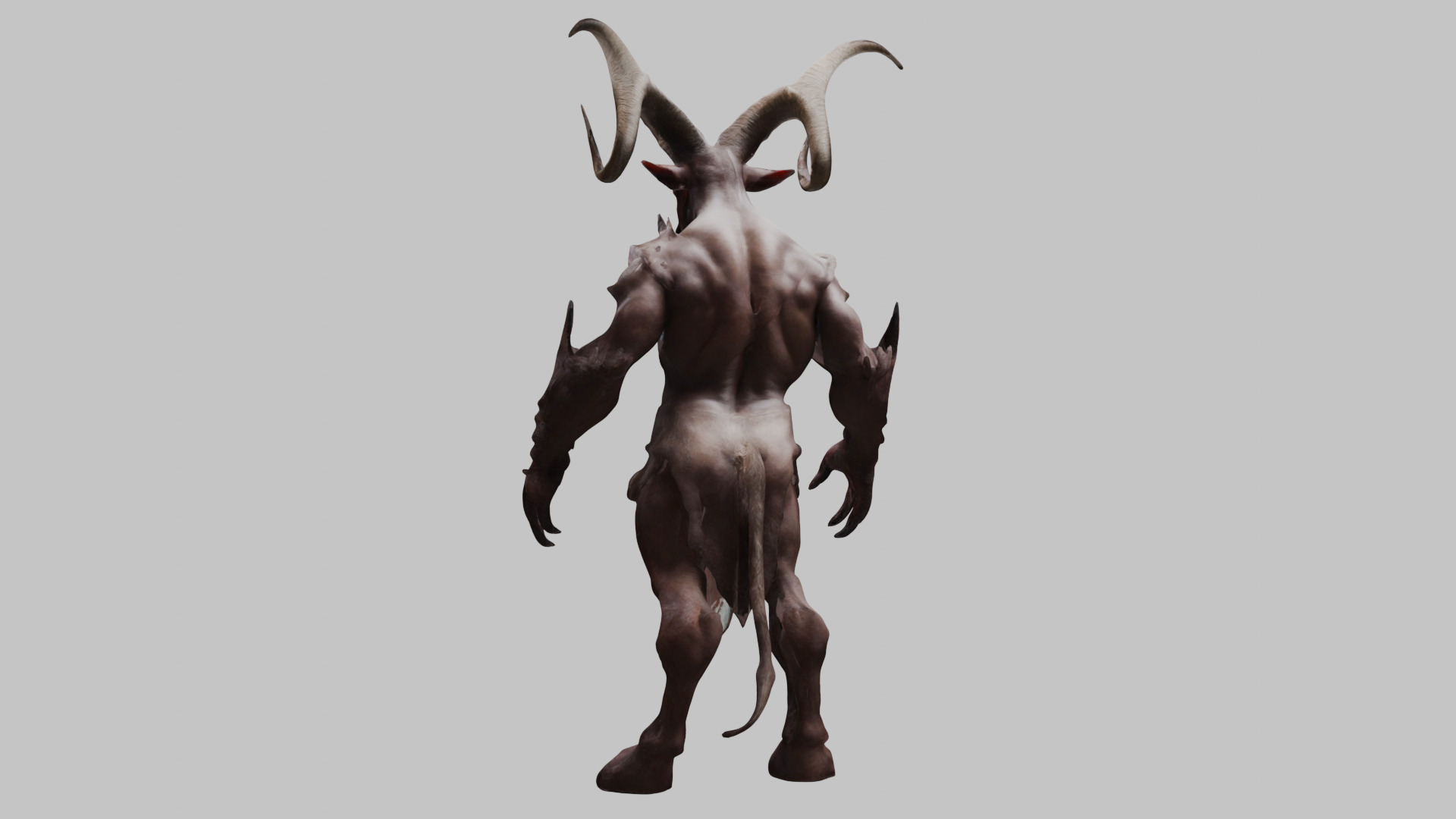 Detailed 3D Goat Devil Man Model Low-poly 3D model_1