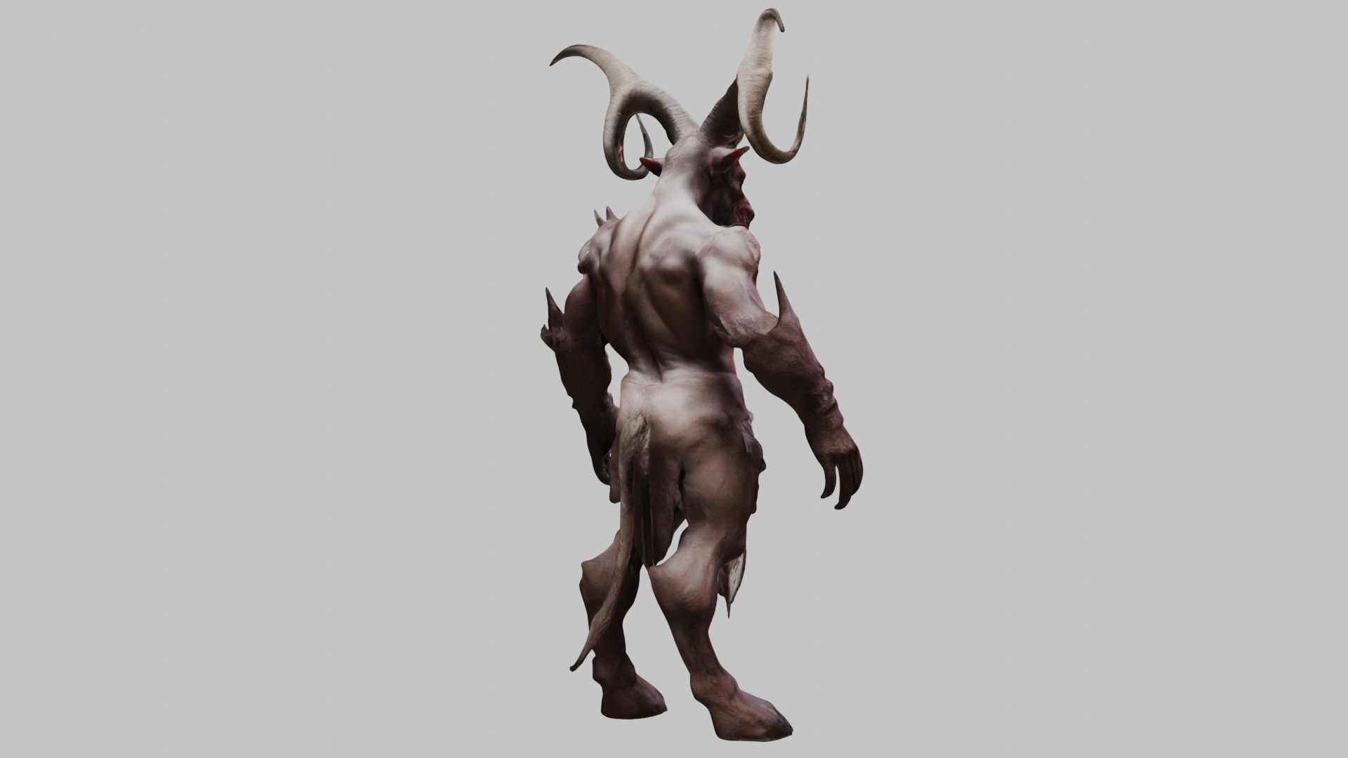 Detailed 3D Goat Devil Man Model Low-poly 3D model_13