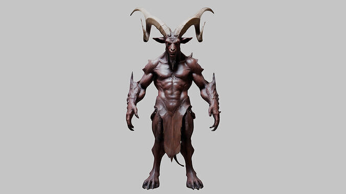 Detailed 3D Goat Devil Man Model Low-poly 3D model