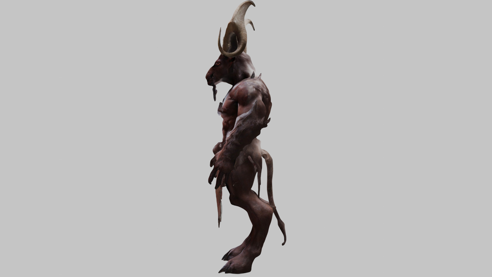 Detailed 3D Goat Devil Man Model Low-poly 3D model_4