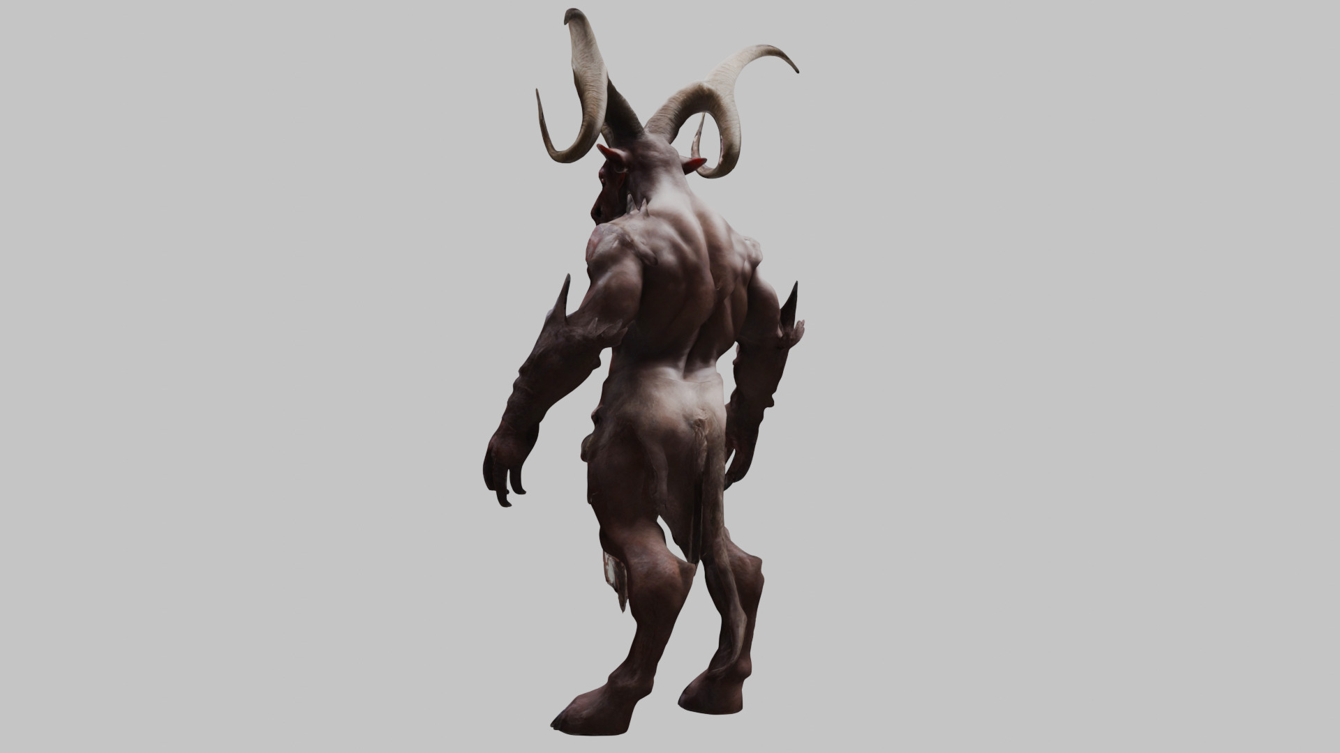 Detailed 3D Goat Devil Man Model Low-poly 3D model_2