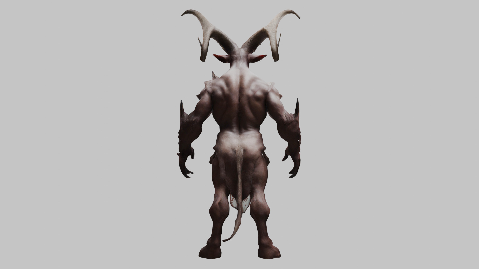 Detailed 3D Goat Devil Man Model Low-poly 3D model_15