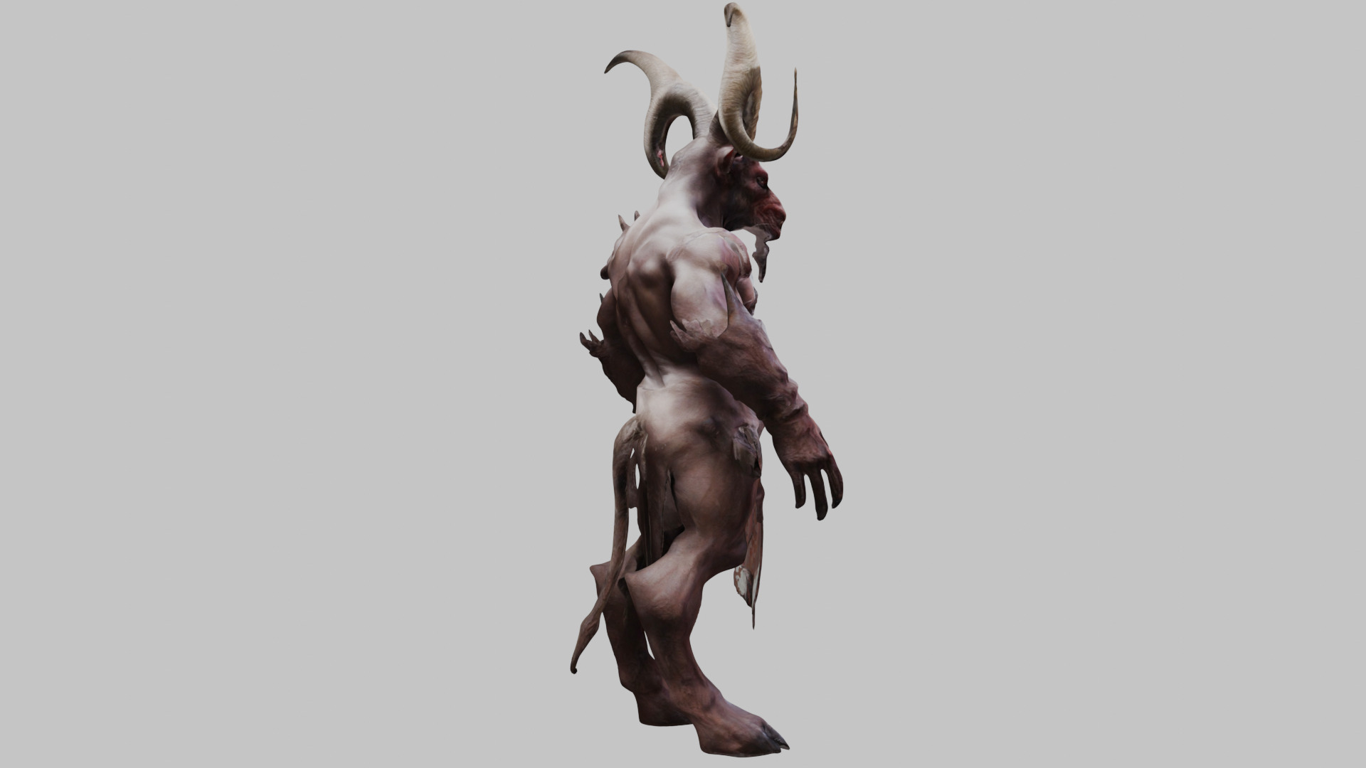 Detailed 3D Goat Devil Man Model Low-poly 3D model_12