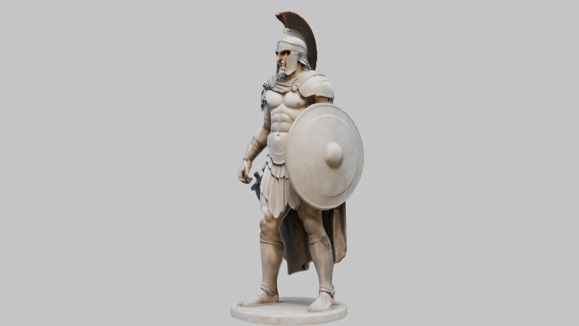 Roman Spartan Warrior Digital Art 3D Model Low-poly 3D model_6