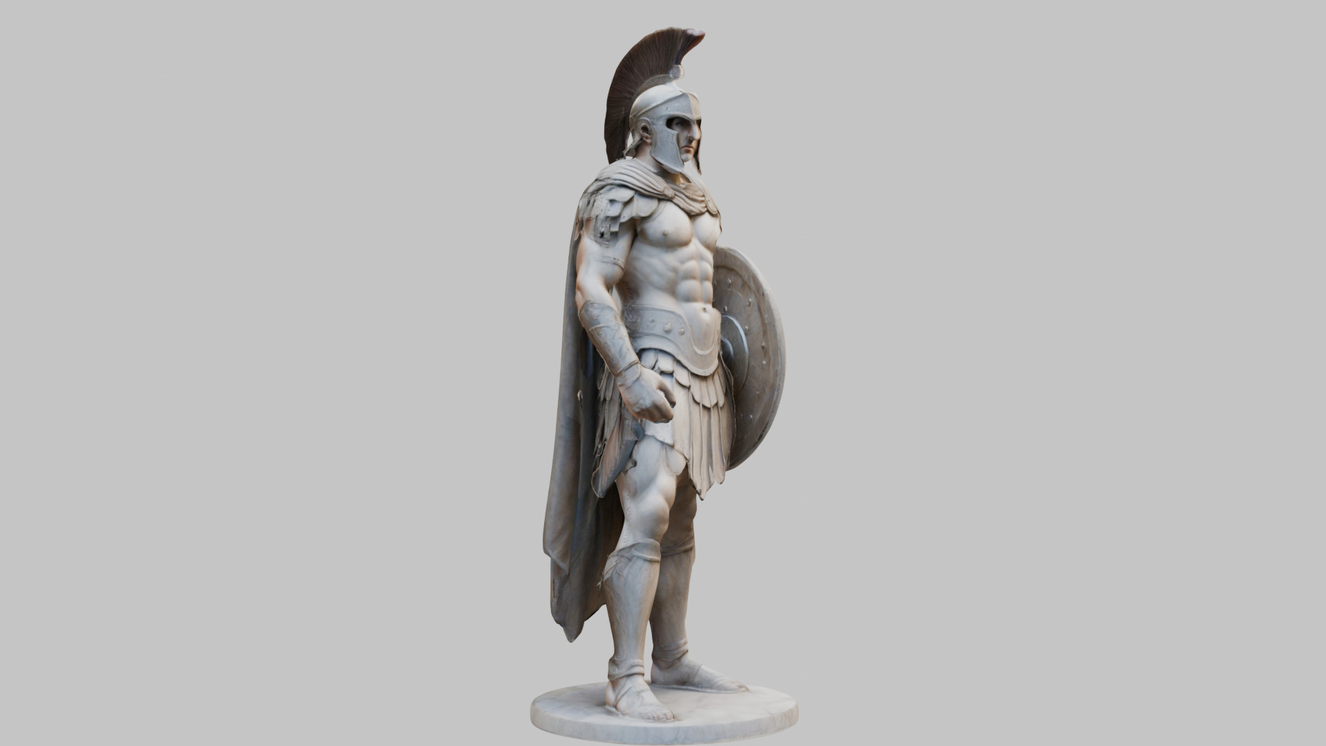 Roman Spartan Warrior Digital Art 3D Model Low-poly 3D model_9