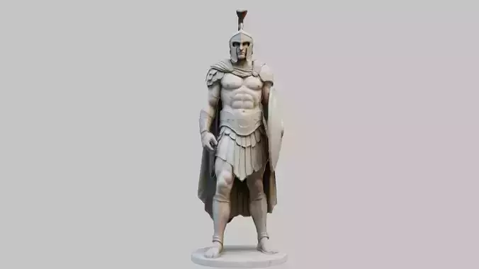 Roman Spartan Warrior Digital Art 3D Model