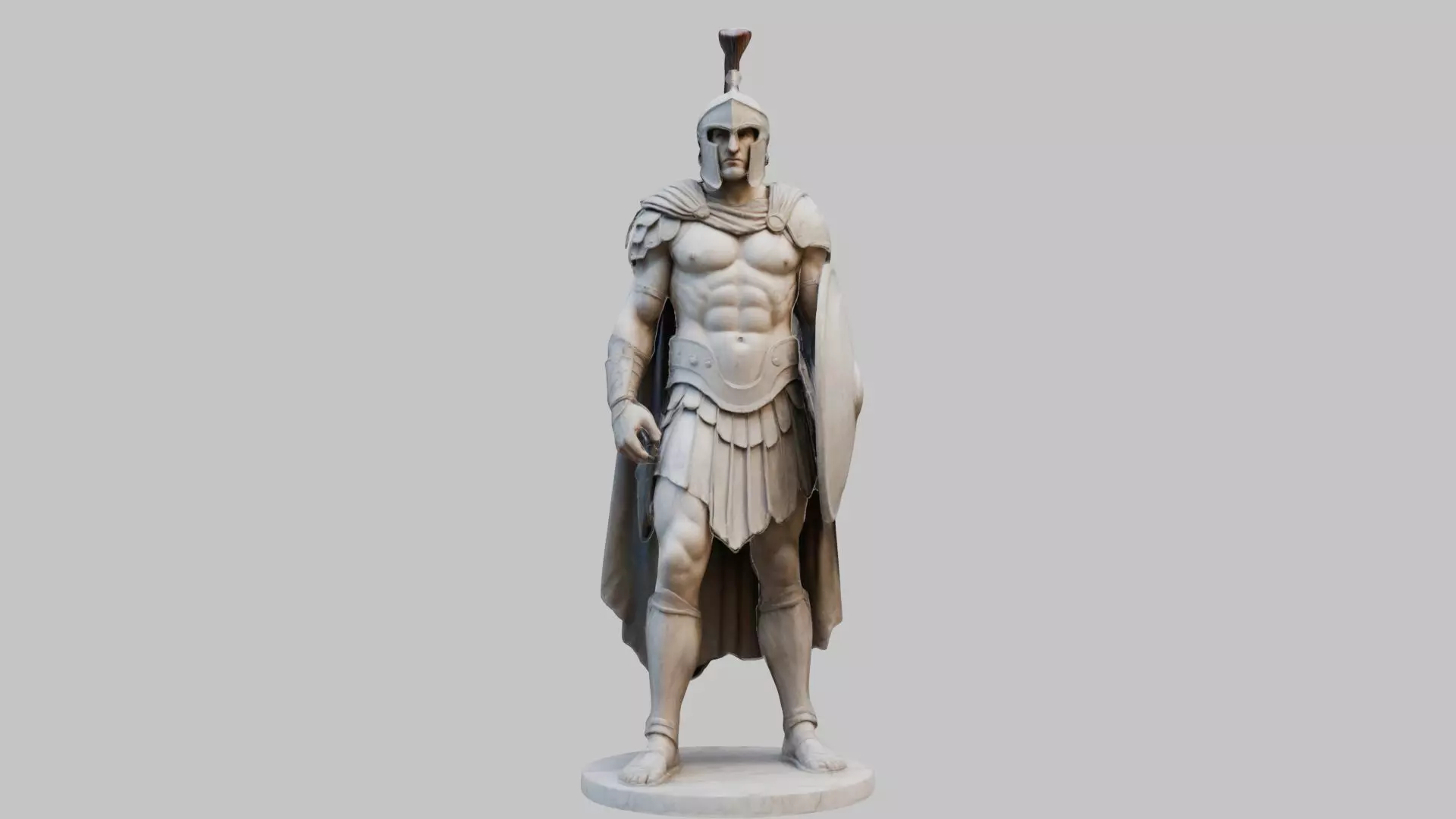 Roman Spartan Warrior Digital Art 3D Model Low-poly 3D model_0