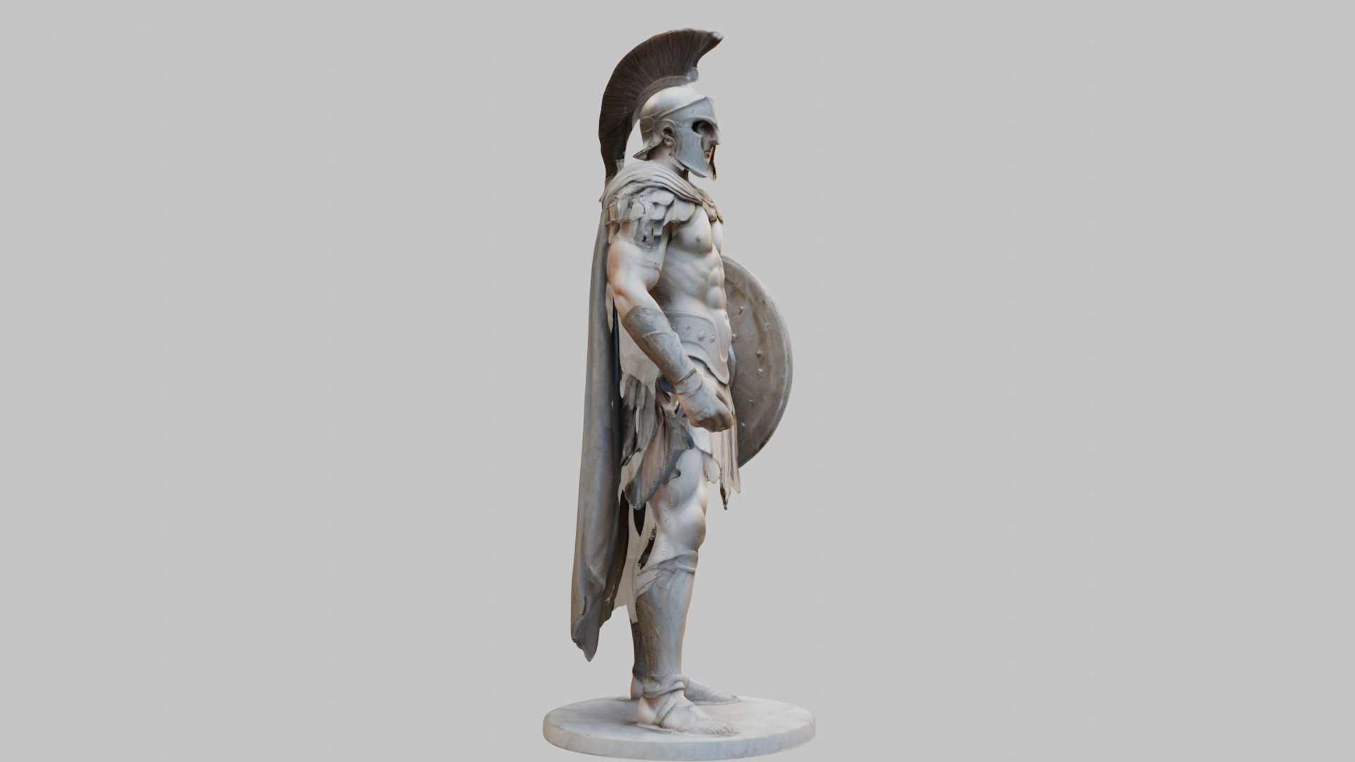 Roman Spartan Warrior Digital Art 3D Model Low-poly 3D model_10