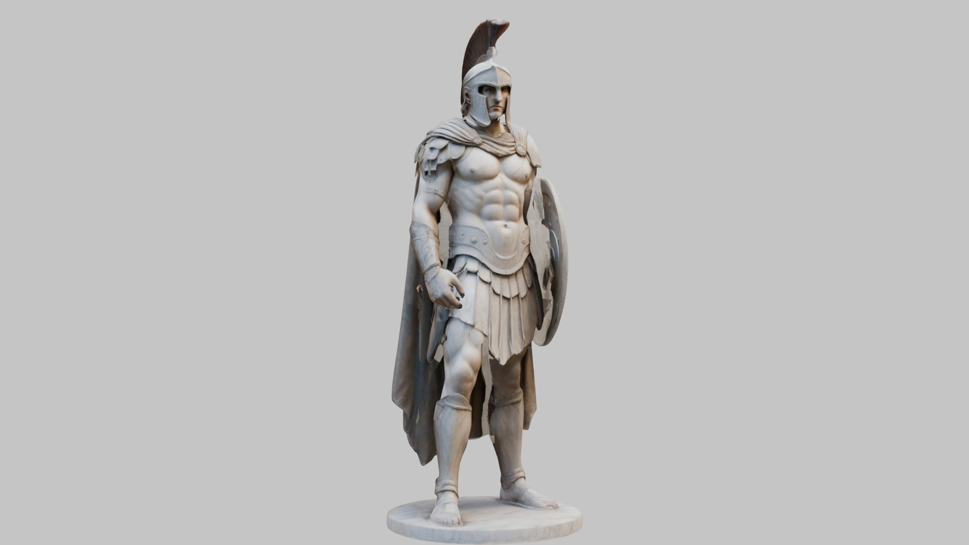 Roman Spartan Warrior Digital Art 3D Model Low-poly 3D model_8