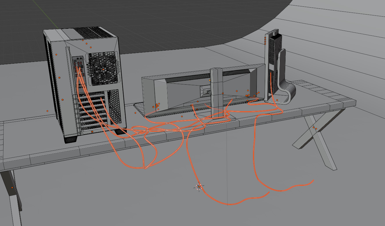 Gaming PC 3D model Low-poly 3D model_7
