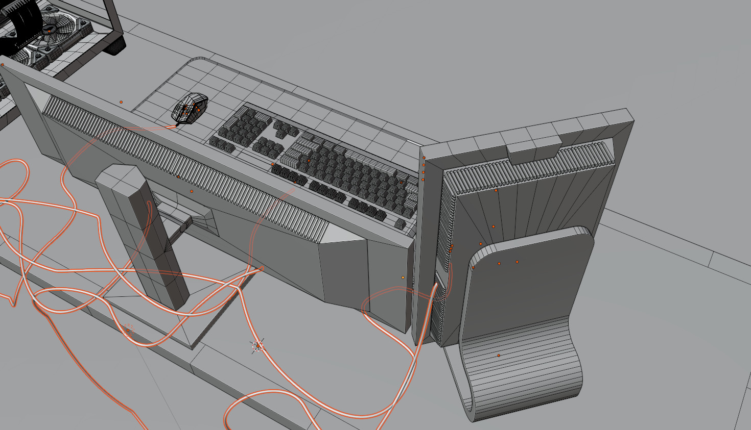 Gaming PC 3D model Low-poly 3D model_10