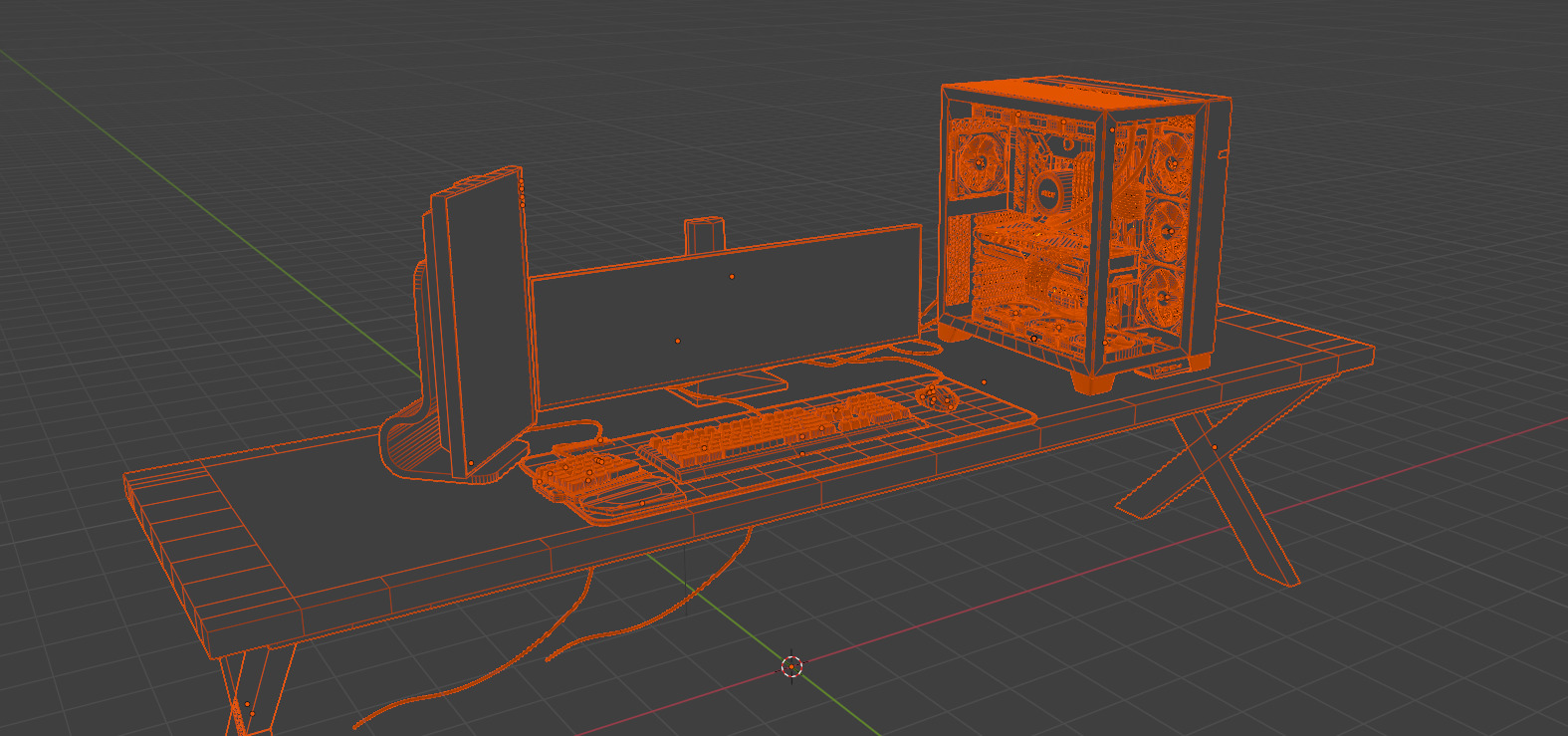 Gaming PC 3D model Low-poly 3D model_12