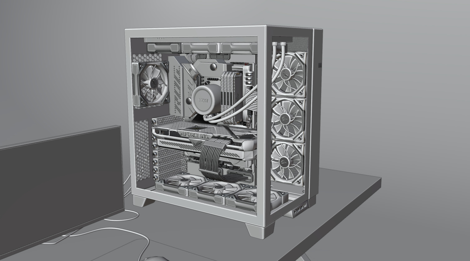 Gaming PC 3D model Low-poly 3D model_8