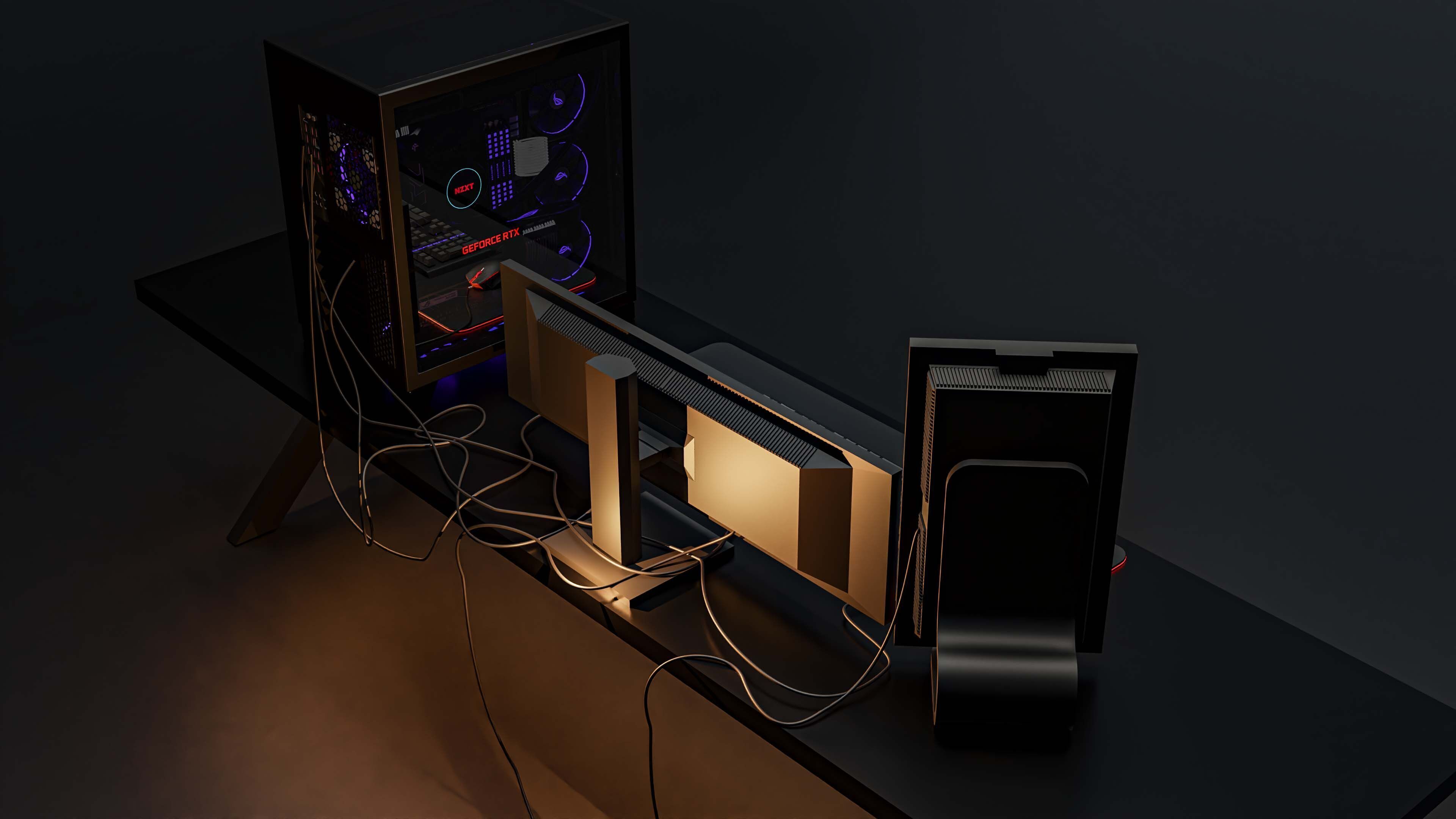 Gaming PC 3D model Low-poly 3D model_2