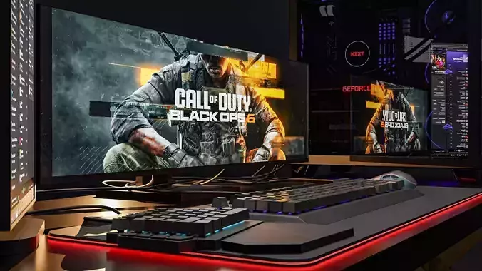 Gaming PC 3D model Low-poly 3D model