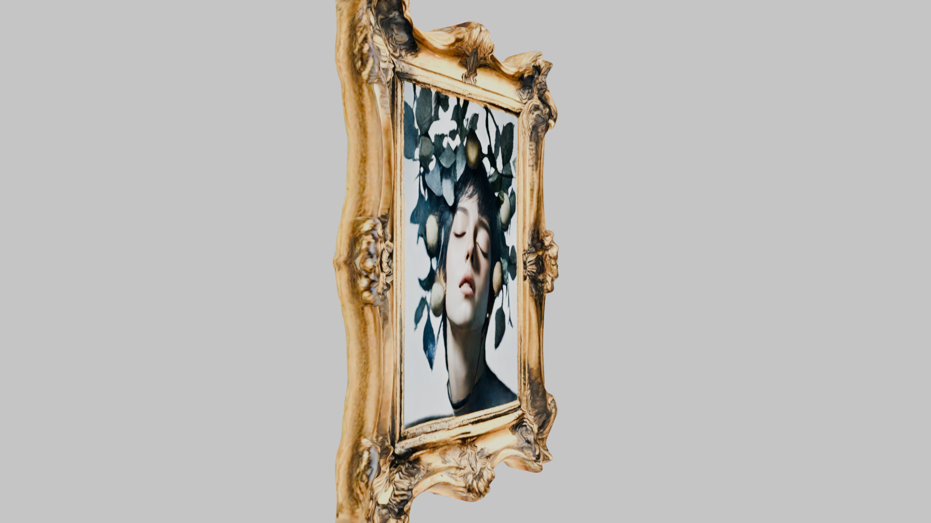 Ornate Fruit Crown Frame 3D Model Low-poly 3D model_10