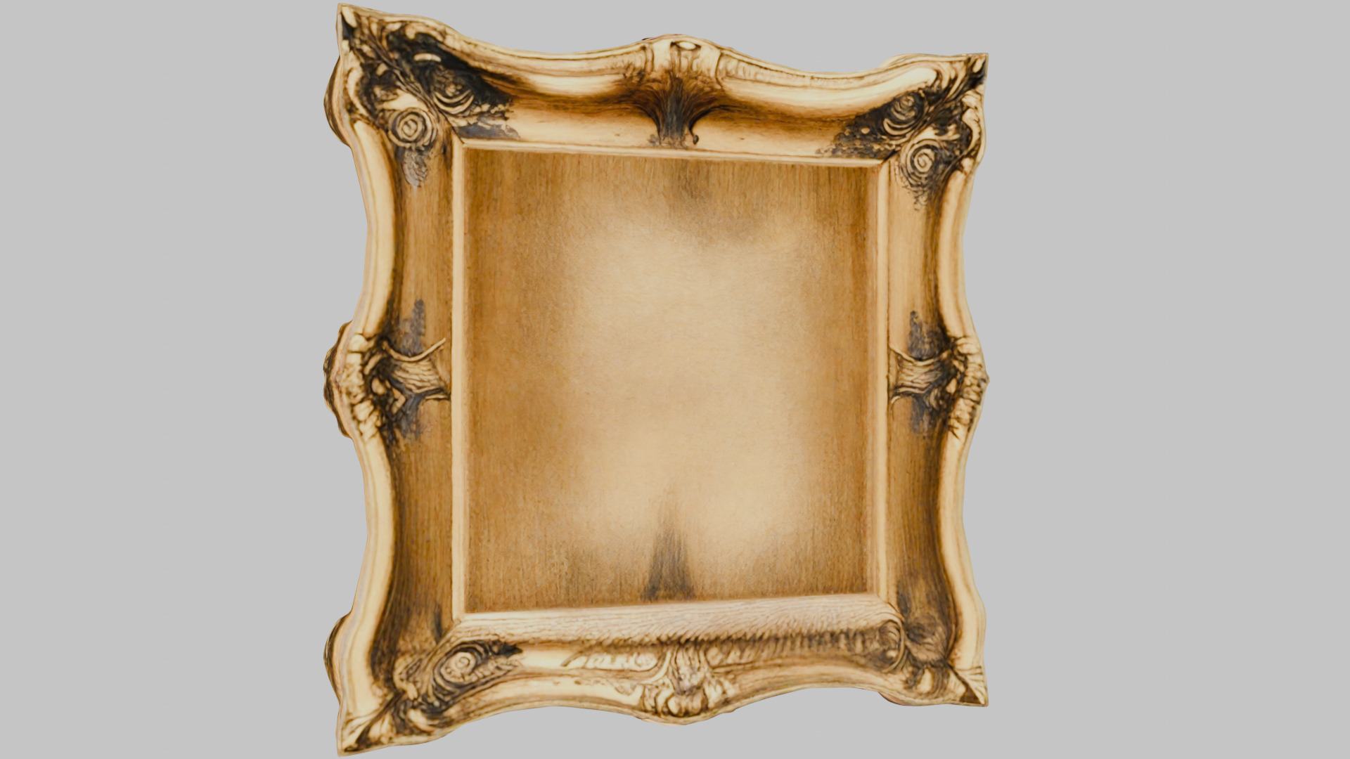 Ornate Fruit Crown Frame 3D Model Low-poly 3D model_1