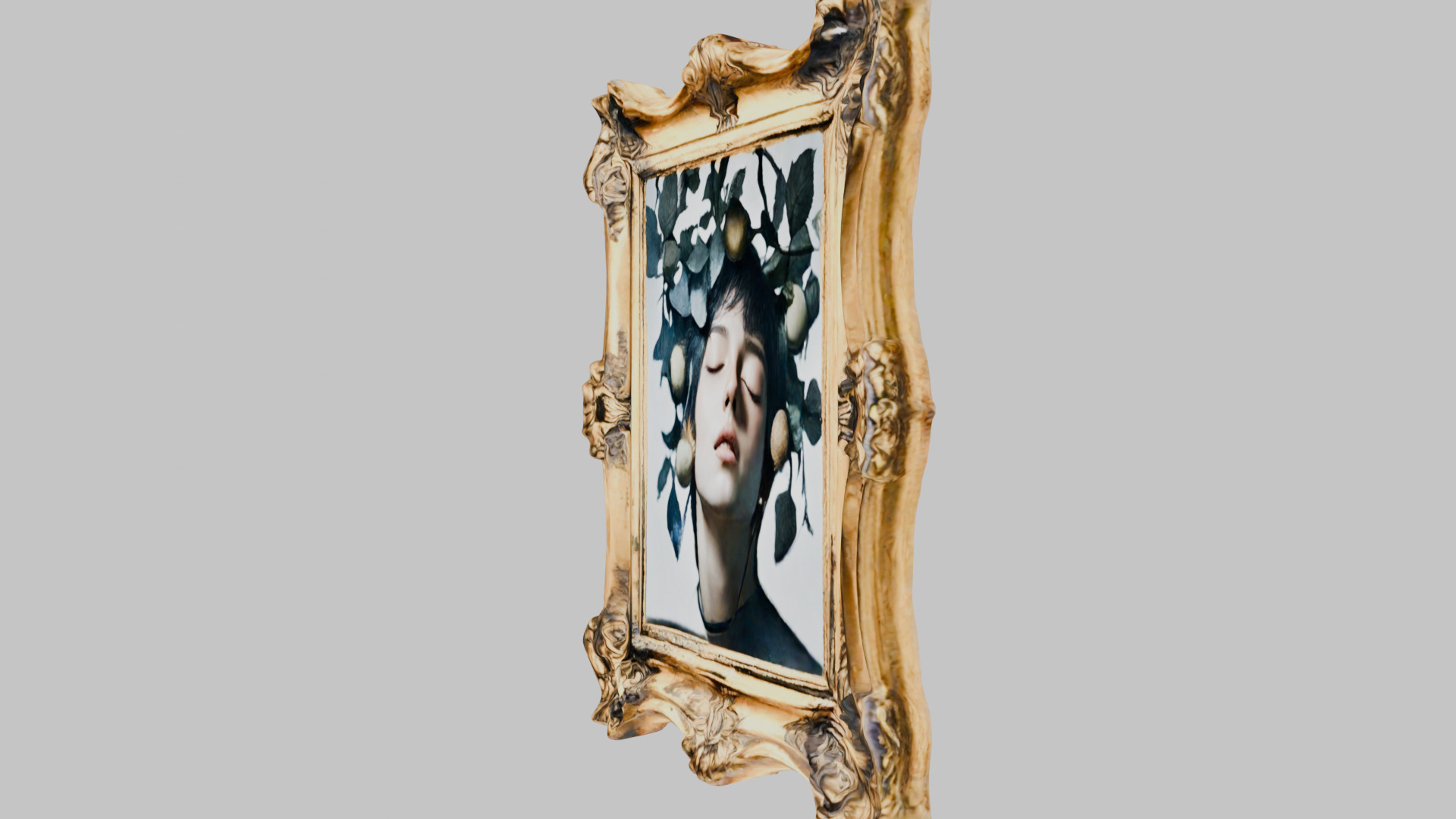 Ornate Fruit Crown Frame 3D Model Low-poly 3D model_5