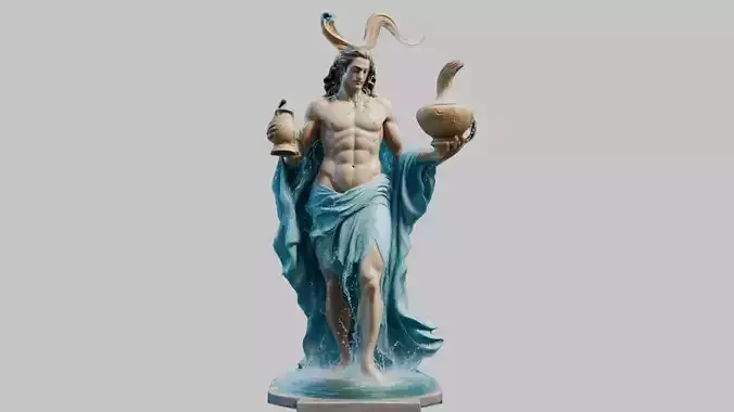 Classic Medieval Statue Figure- 3D Model