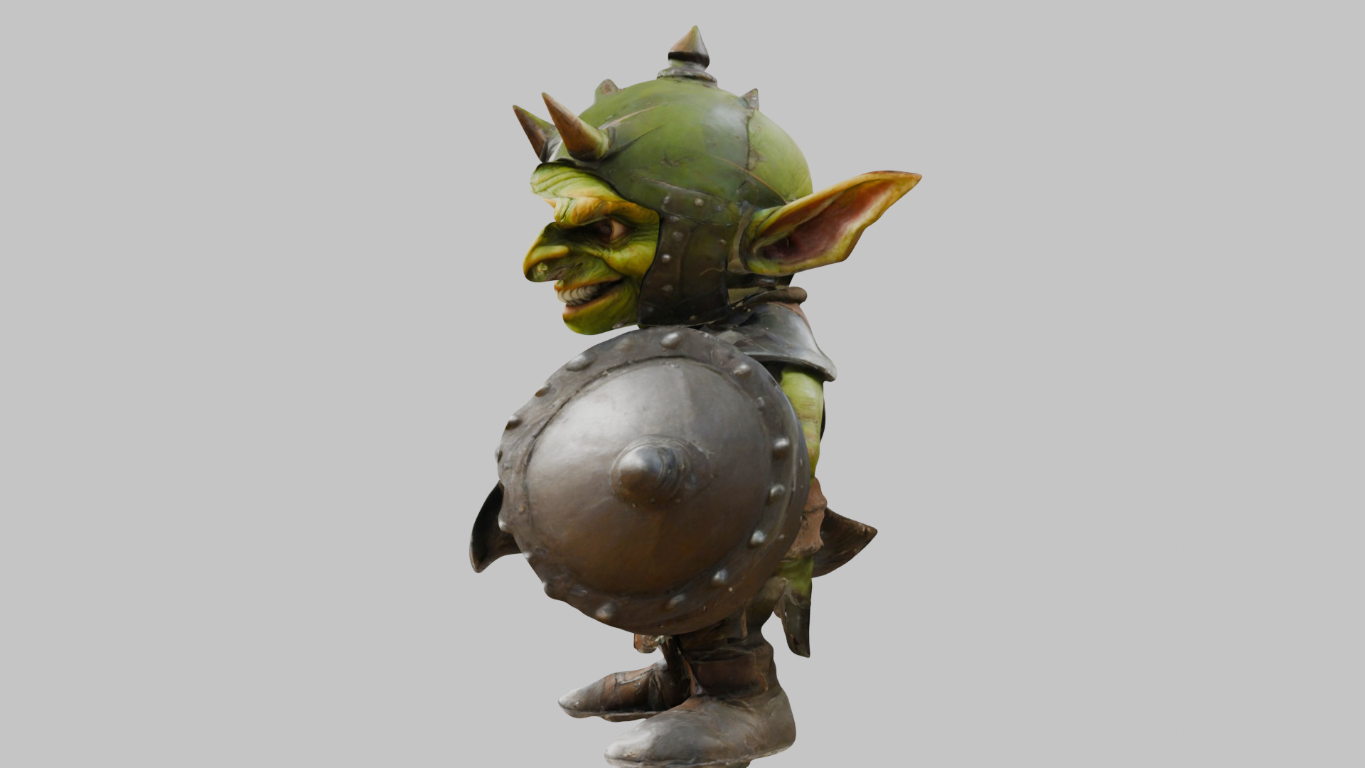 Battle Ready Green Armored Goblin Character Low-poly 3D model_5