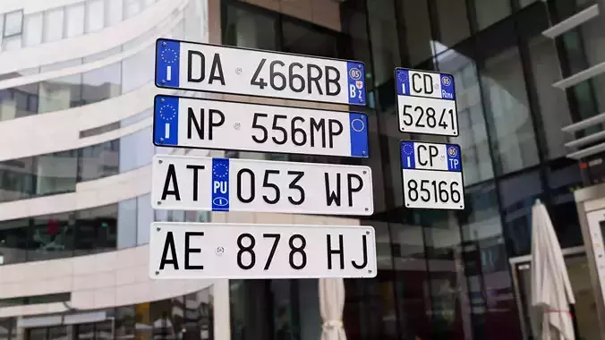 Italian Number Plate