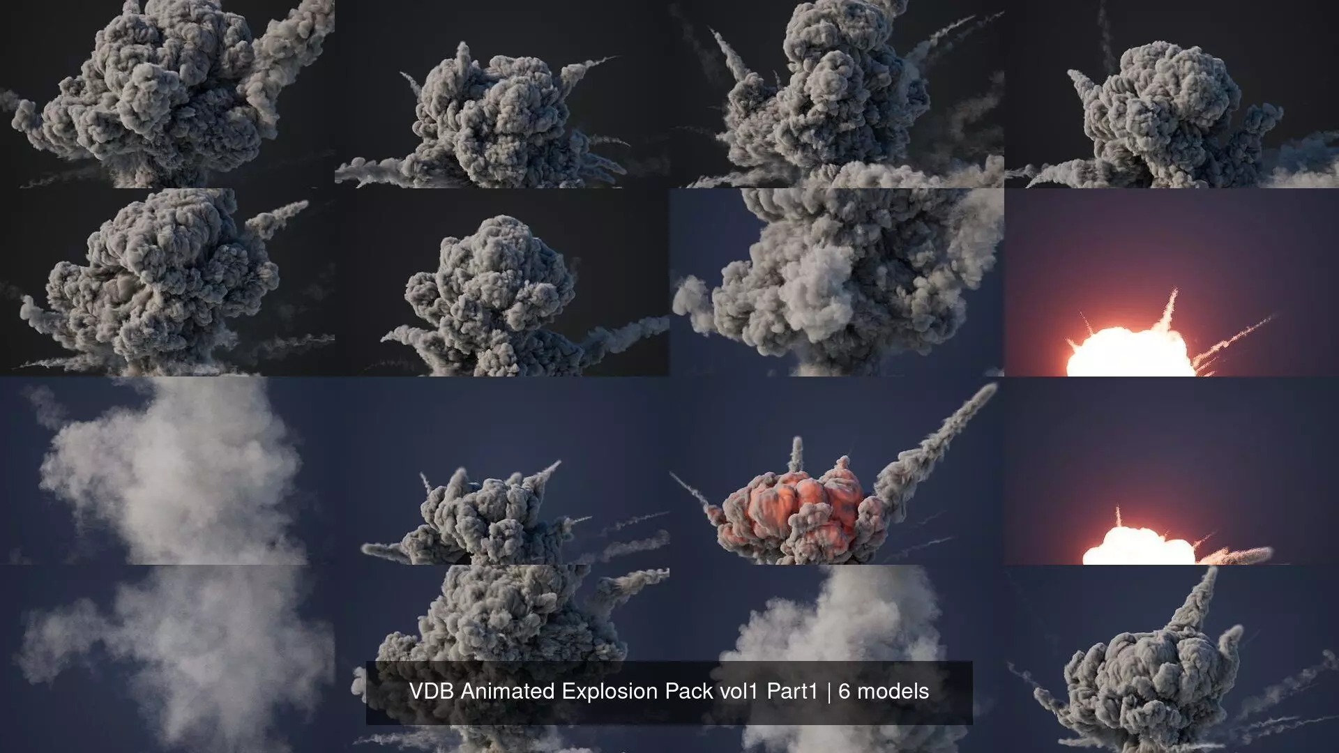 VDB Animated Explosion Pack vol1 Part1 3D Model Collection_7