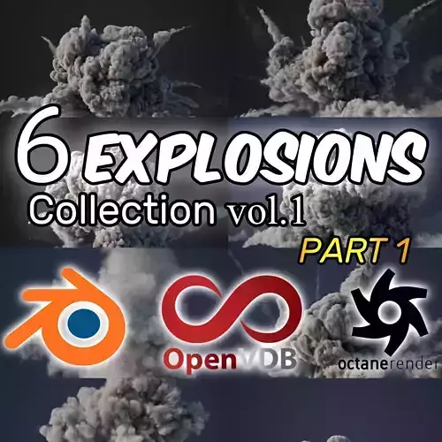 VDB Animated Explosion Pack vol1 Part1